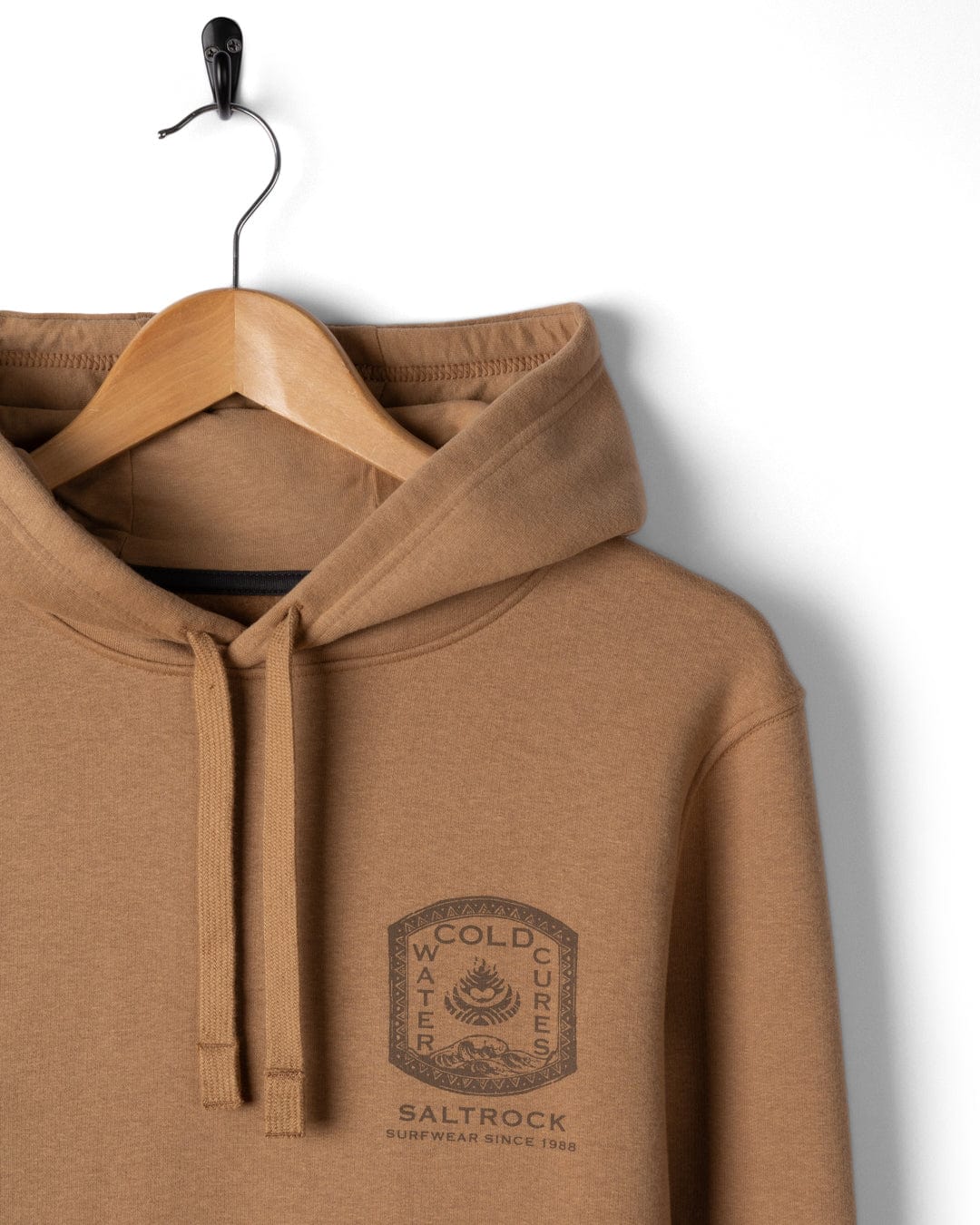 Cold Water Cures - Mens Pop Hoodie - Brown - Image 10