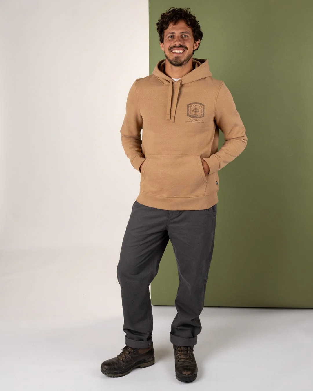 Cold Water Cures - Mens Pop Hoodie - Brown - Image 12