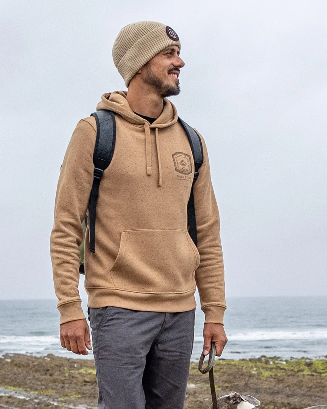 Cold Water Cures - Mens Pop Hoodie - Brown - Image 5