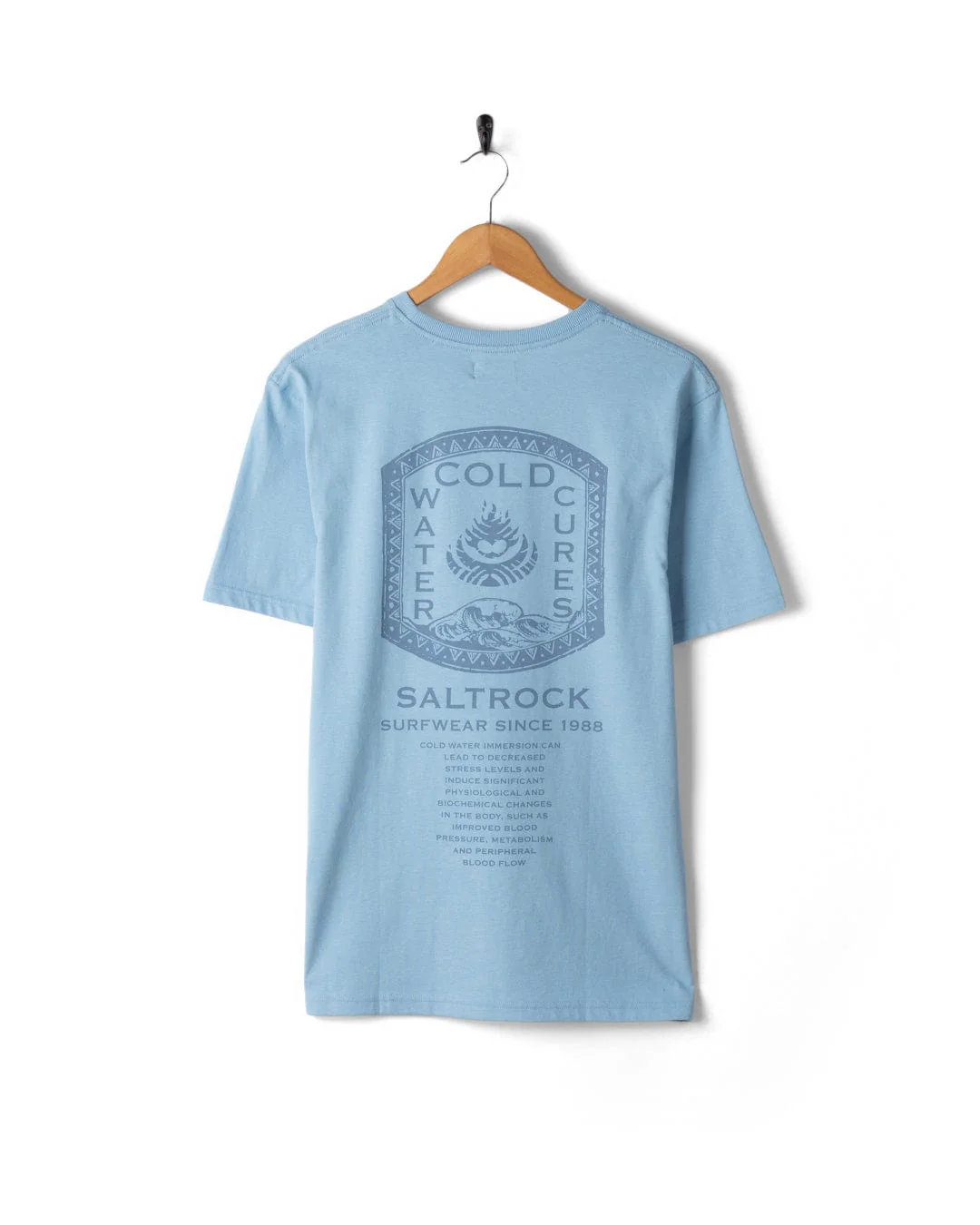 Cold Water Cures - Mens Short Sleeve T-Shirt - Blue - Image 3