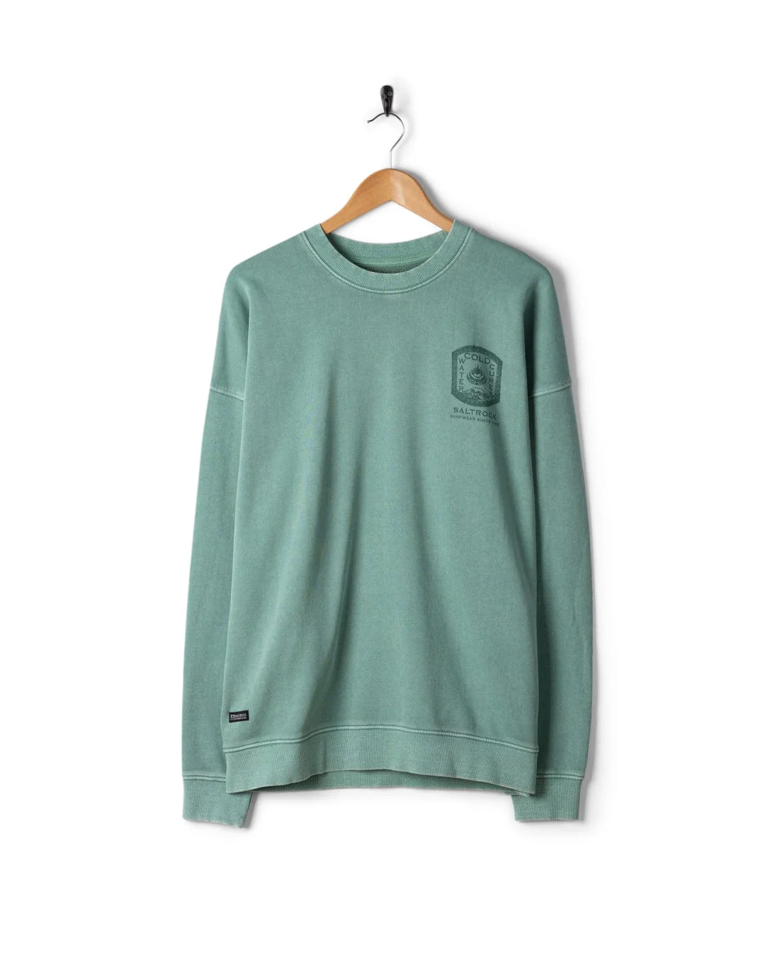 Cold Water Cures - Mens Oversized Sweatshirt - Green - Image 5