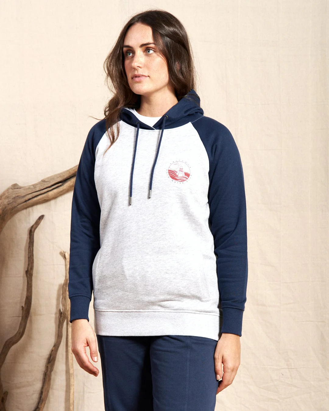 Coldwater Club - Womens Raglan Pop Hoodie - Grey - Image 8