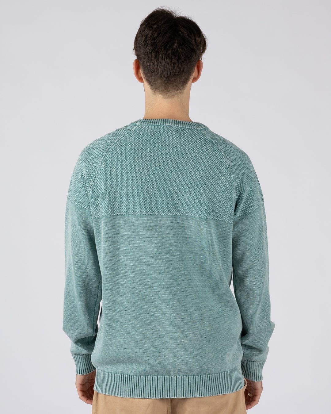 Coombe - Mens Knitted Jumper - Blue - Image 2