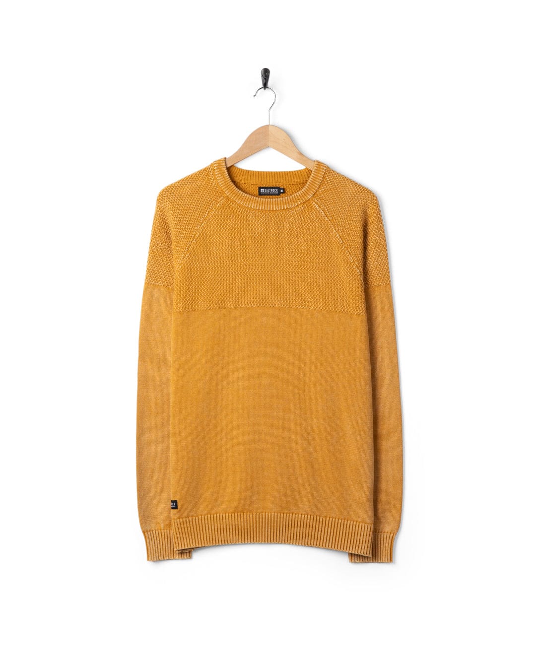 Coombe - Mens Knitted Jumper - Yellow - Image 9