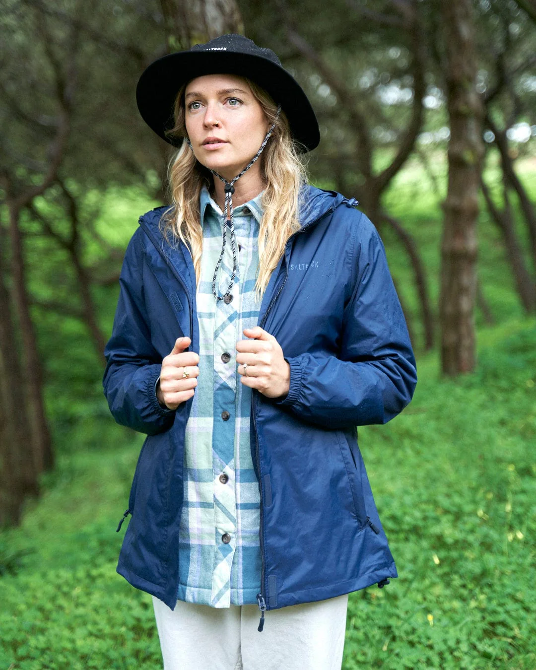 Cooper - Womens Packable Waterproof Jacket - Blue - Image 3