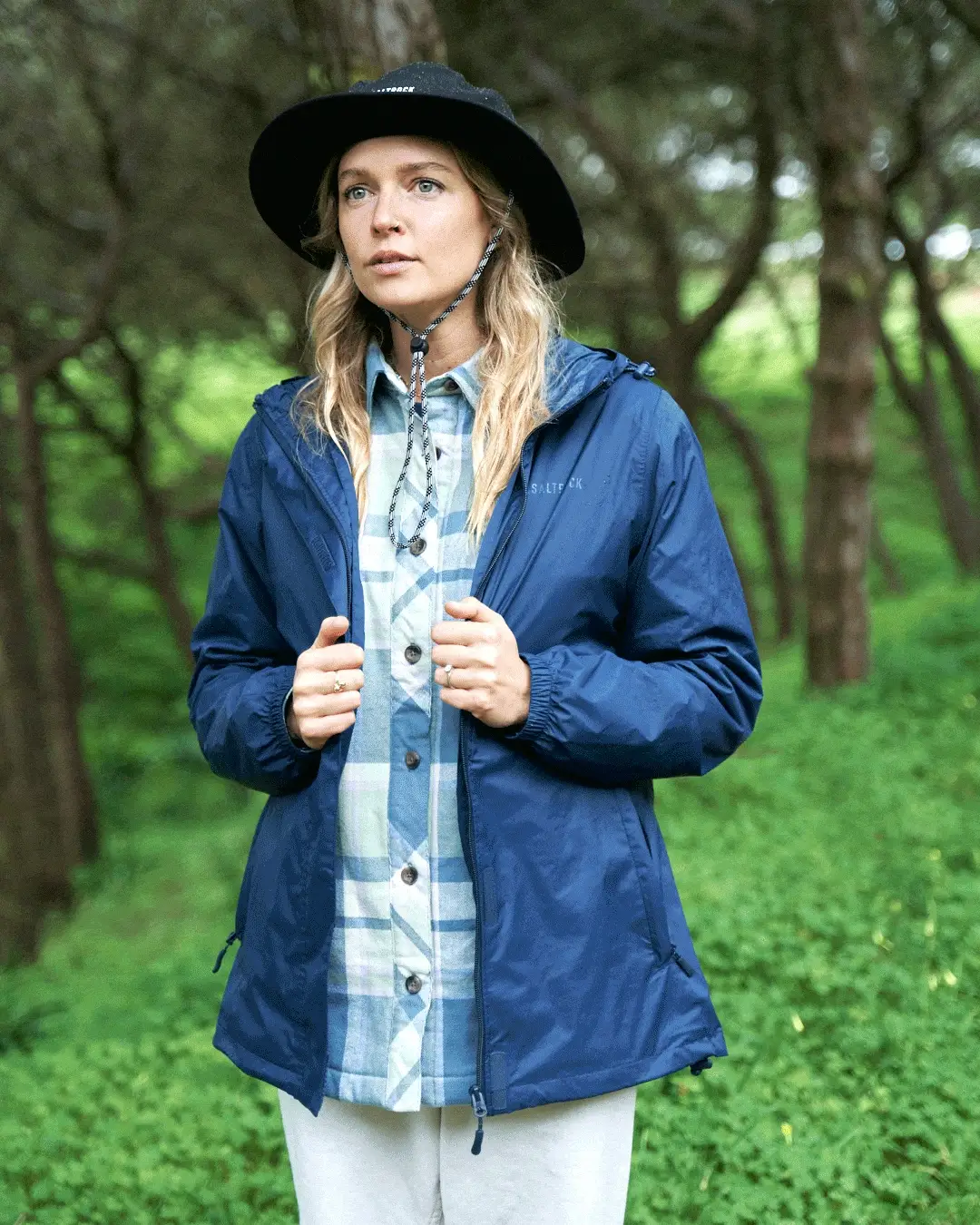 Cooper - Womens Packable Waterproof Jacket - Blue - Image 4