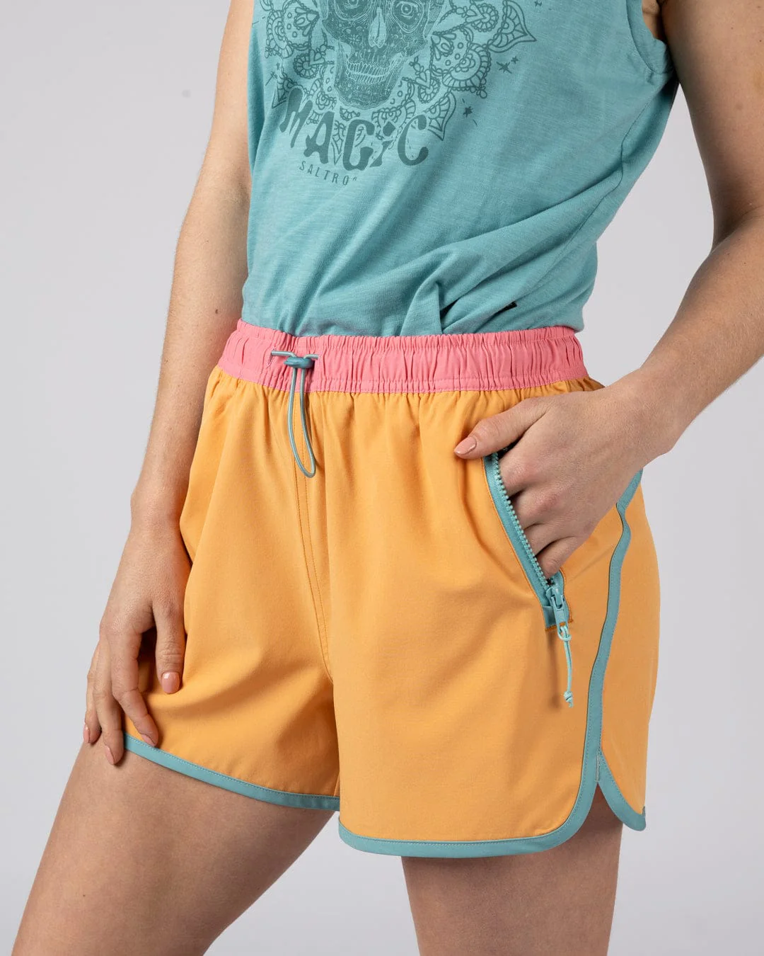 Copper Block - Womens Walkshort - Light Orange - Image 2