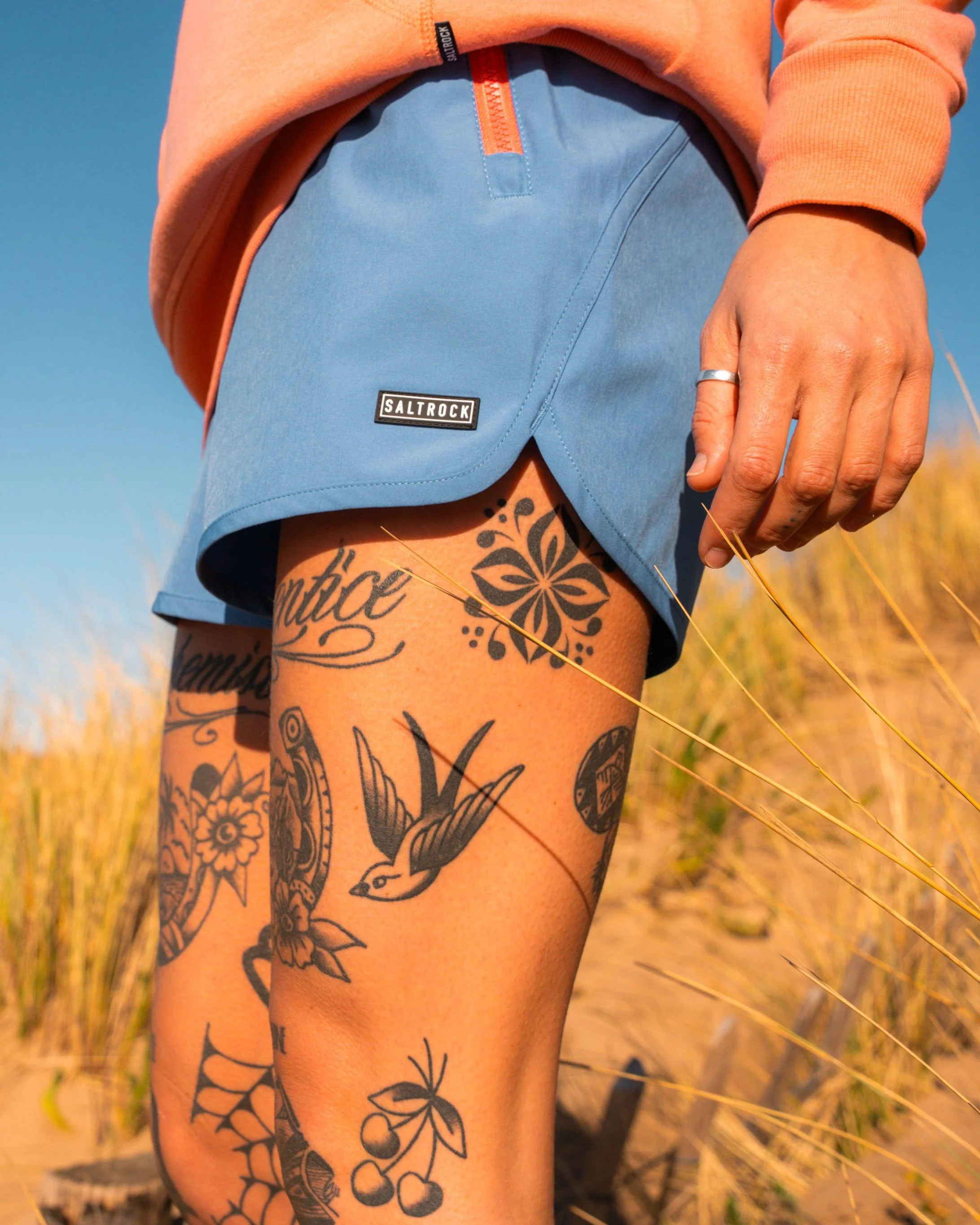 Copper - Womens Hybrid Short - Blue - Image 2