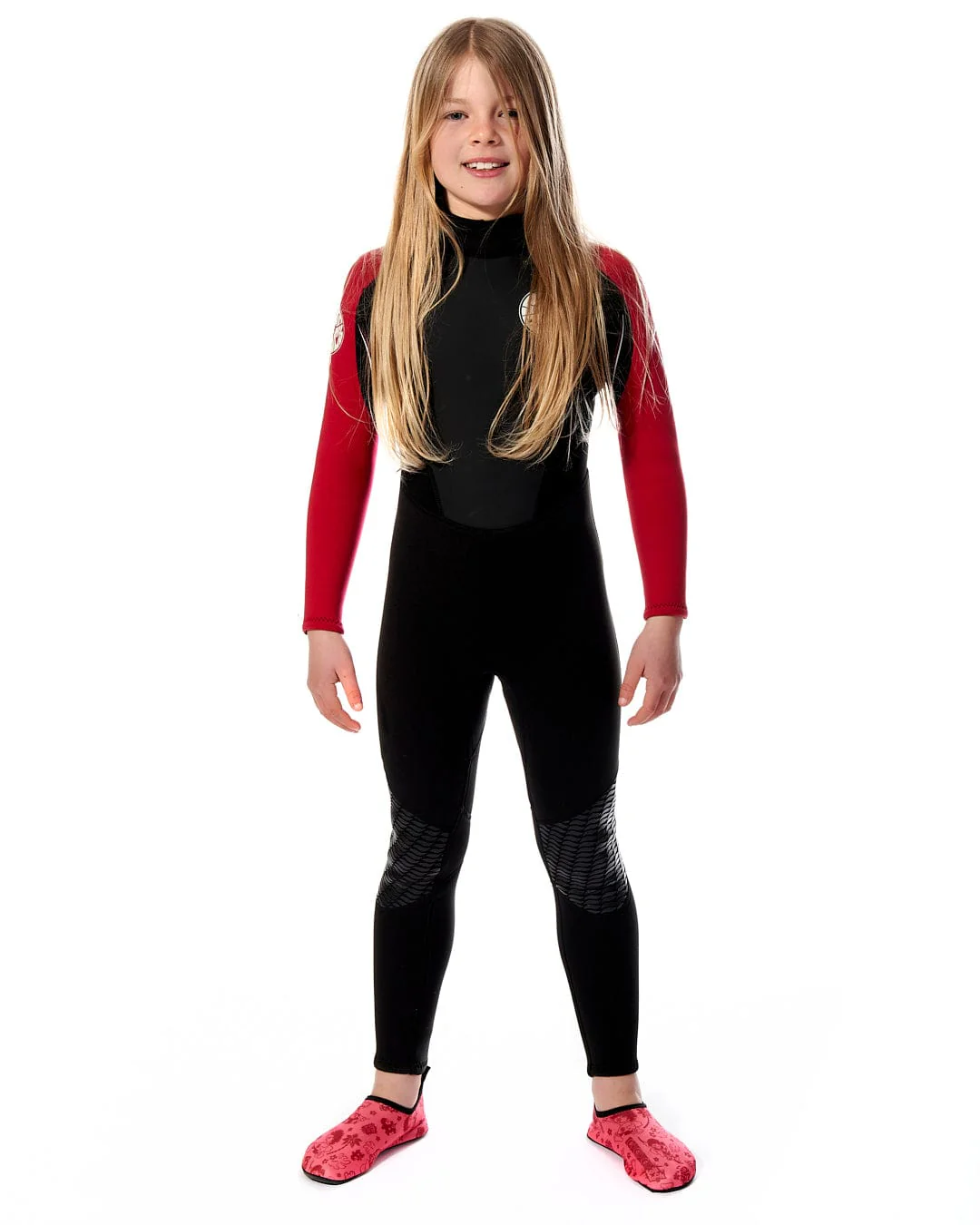 Core - Kids 3/2 Full Wetsuit - Black/Red - Image 6