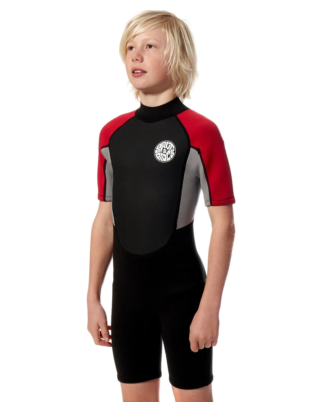 Core - Boys 3/2 Shortie Wetsuit - Black/Red - Image 15