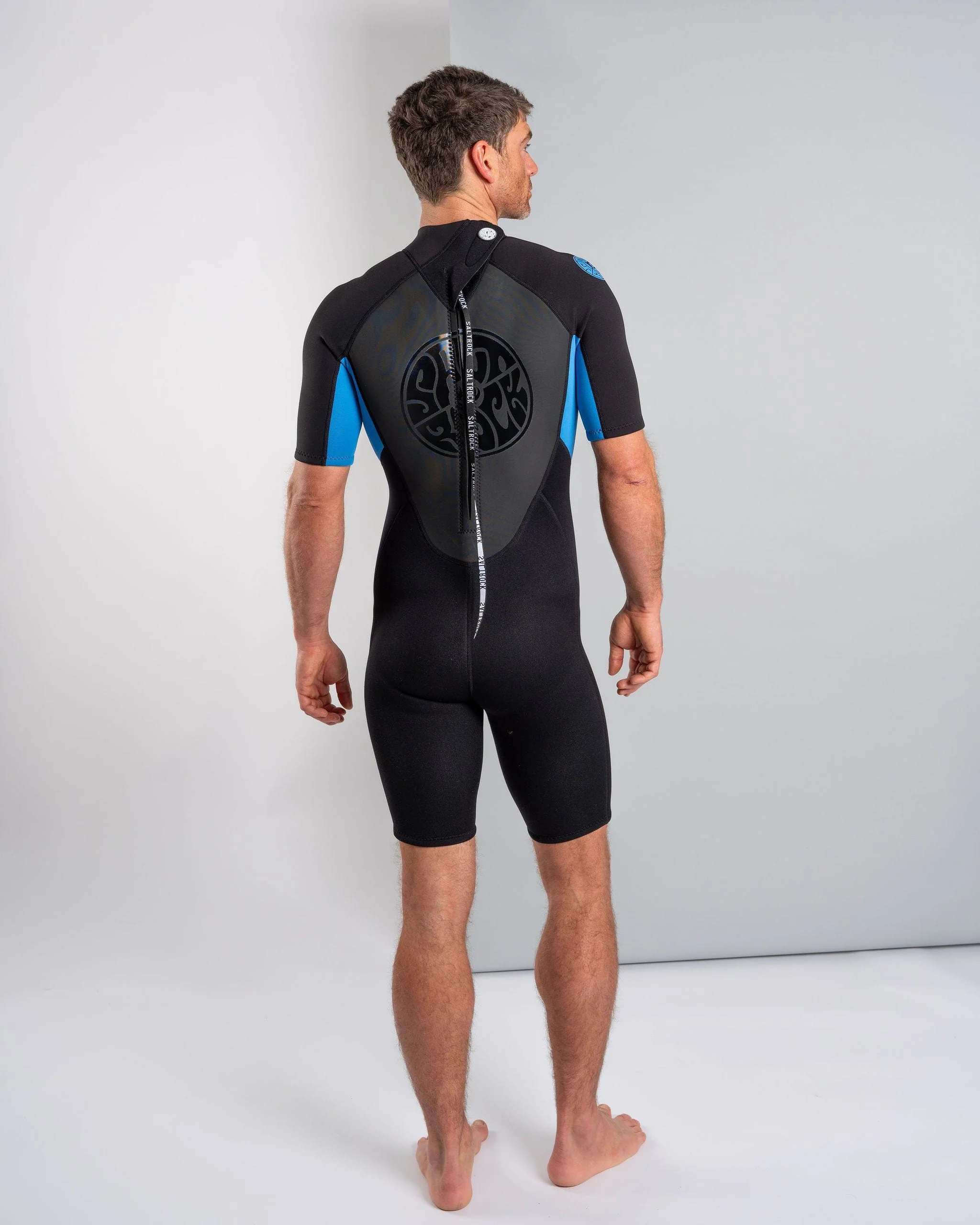Core - Mens 3/2 Shortie Wetsuit - Black/Blue - Image 11