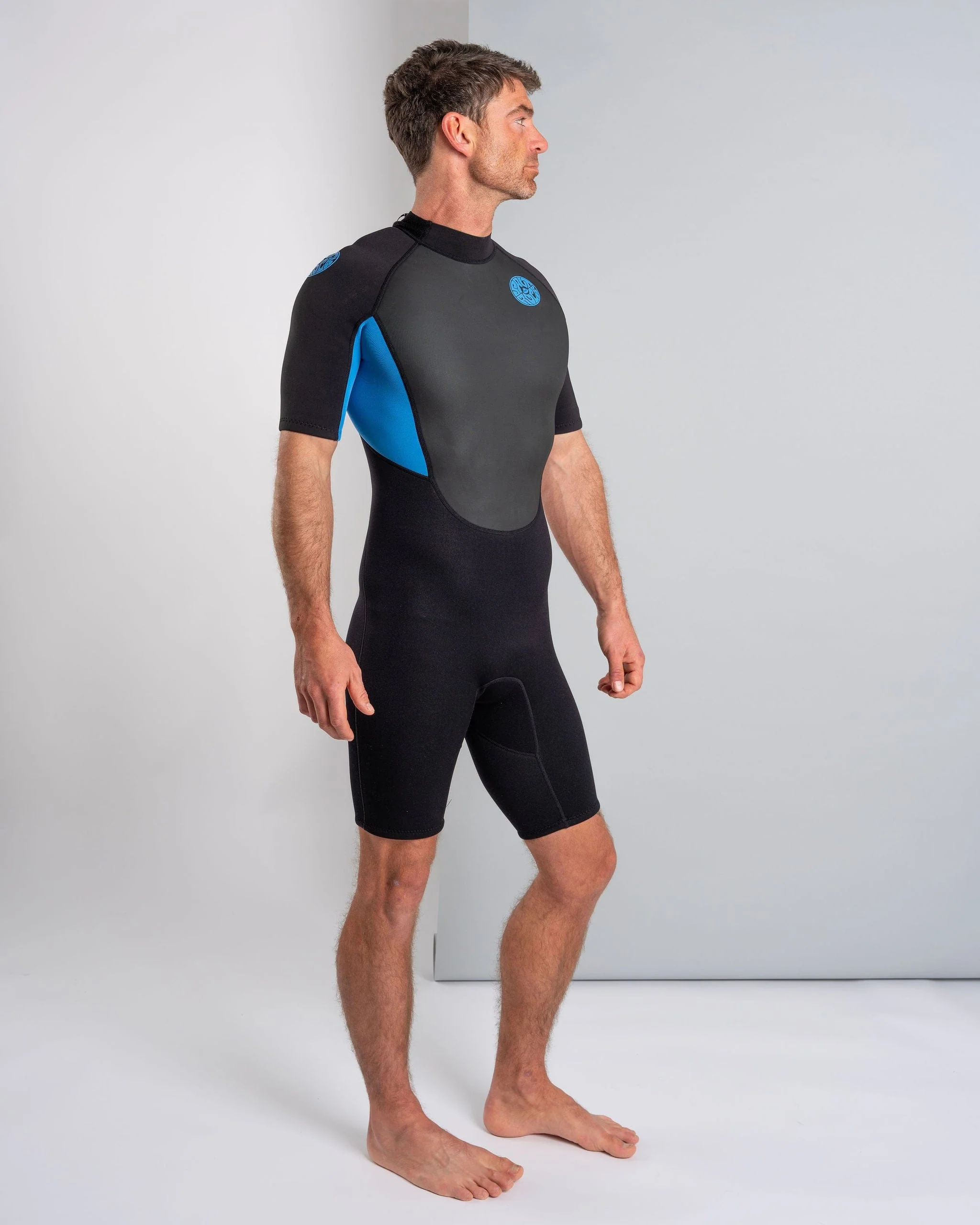 Core - Mens 3/2 Shortie Wetsuit - Black/Blue - Image 9