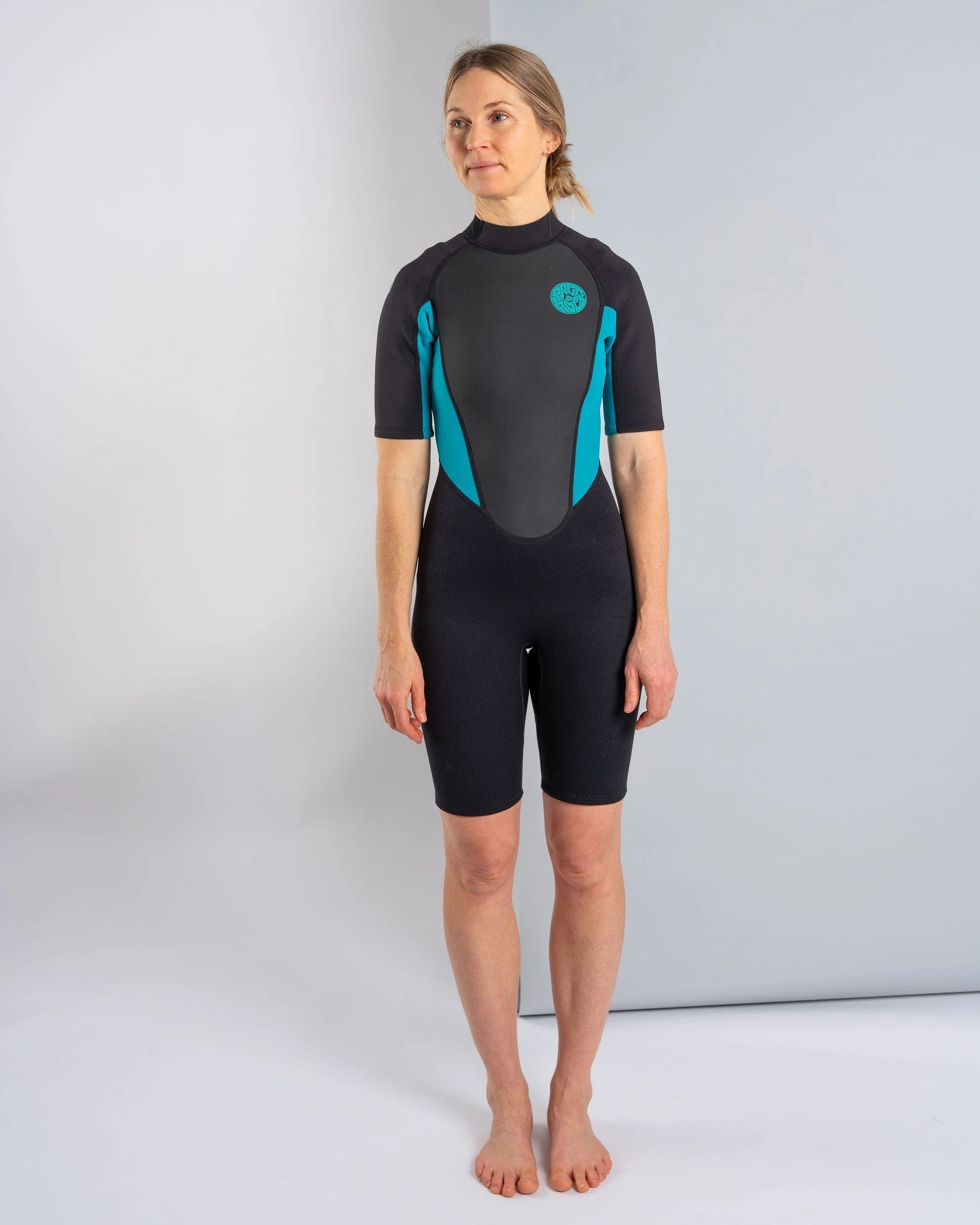 Core - Womens 3/2 Shortie Wetsuit - Black/Turquoise - Image 10
