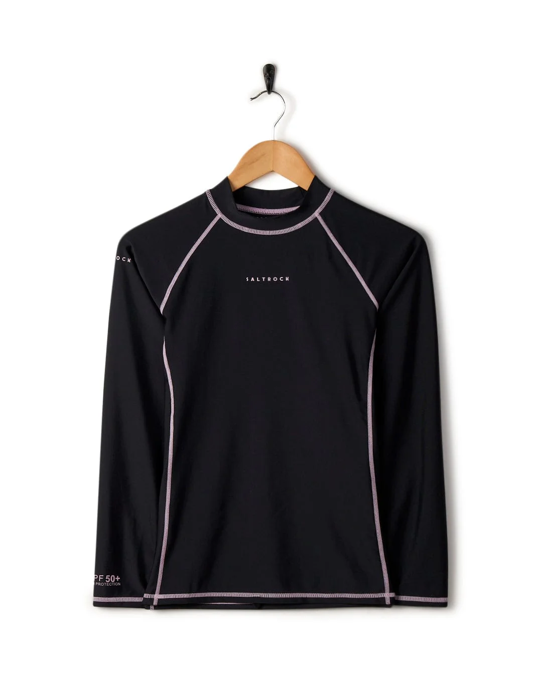 Core - Recycled Womens Long Sleeve Rashvest - Black - Image 8
