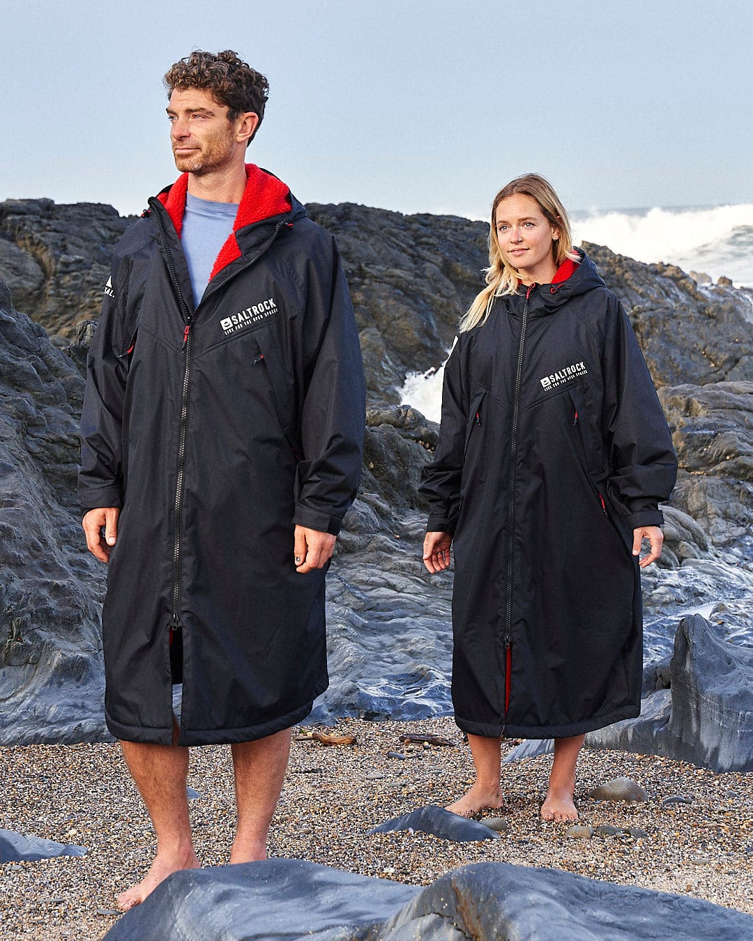 Recycled Changing Robe - Black/Red - Image 10