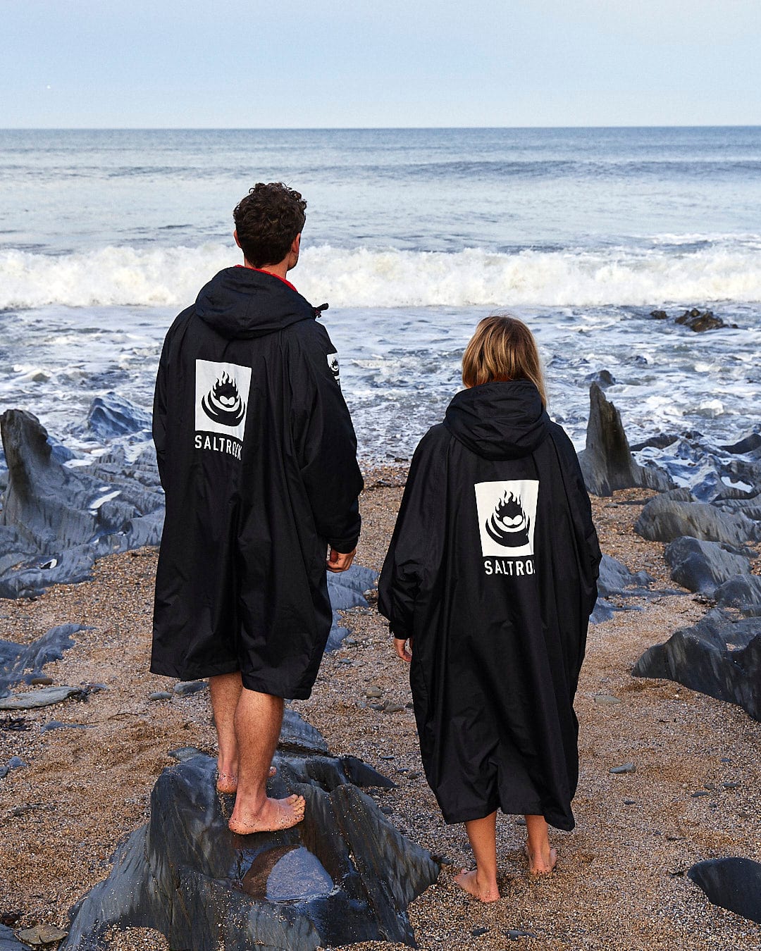 Recycled Changing Robe - Black/Red - Image 3