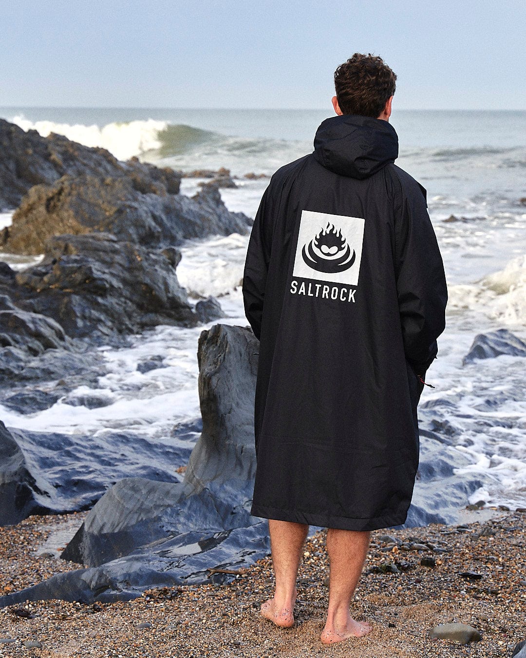 Recycled Changing Robe - Black/Red - Image 8