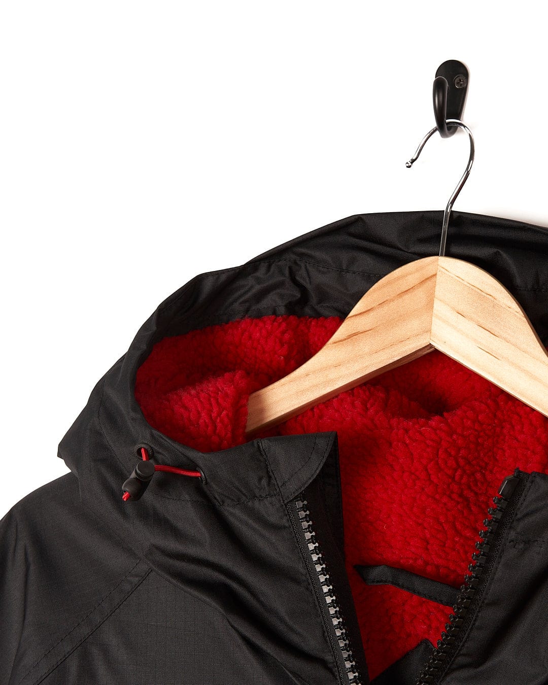 Recycled Changing Robe - Black/Red - Image 9