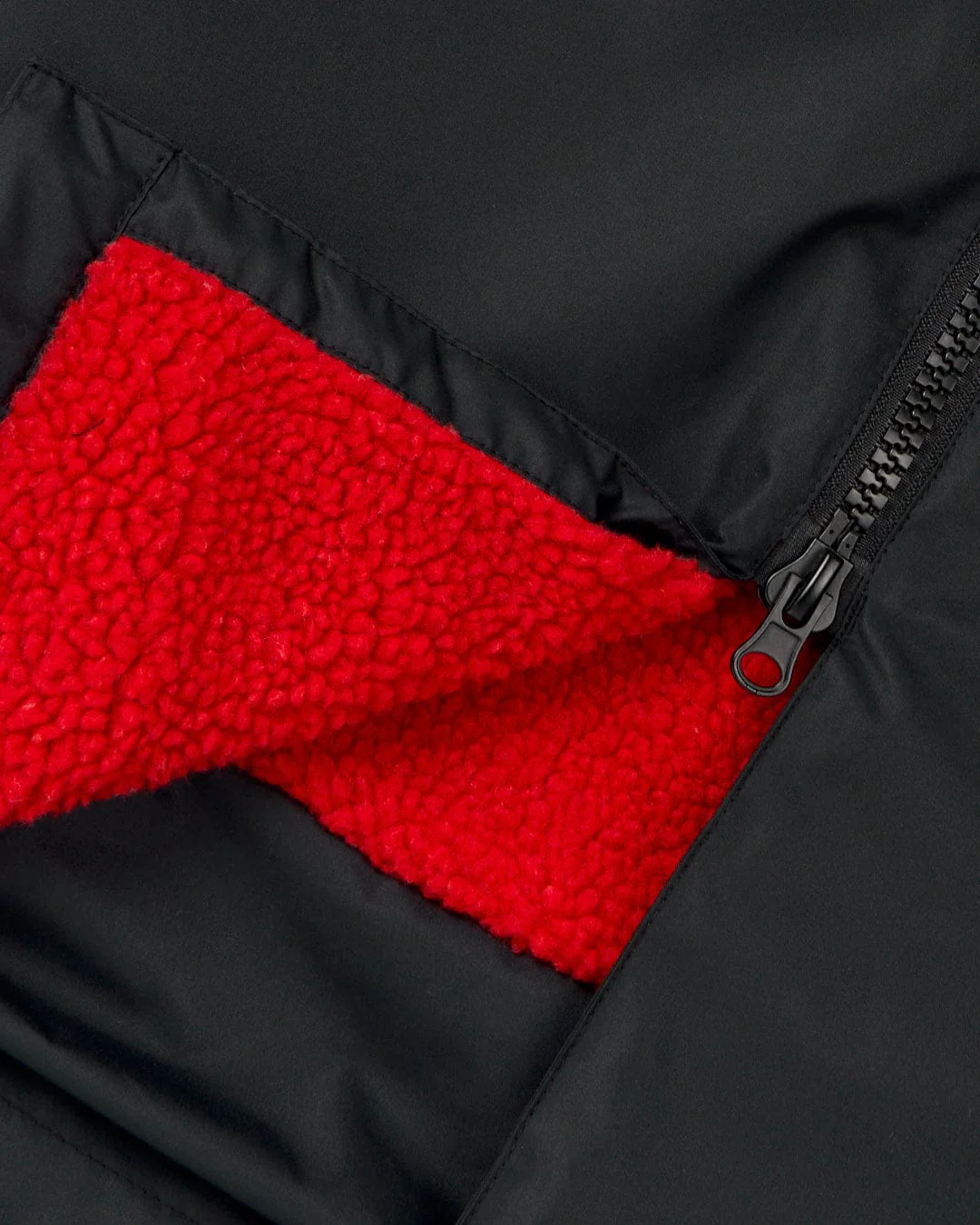 Recycled Kids Changing Robe - Black/Red - Image 5