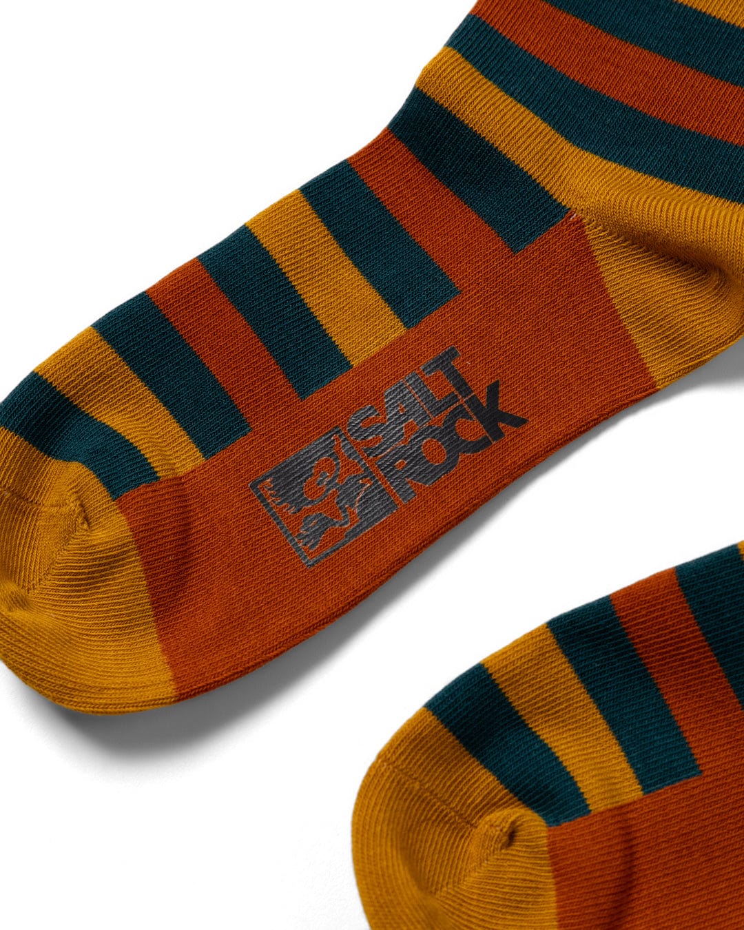 Creek - Kids Socks - Teal/Yellow Stripe - Image 3