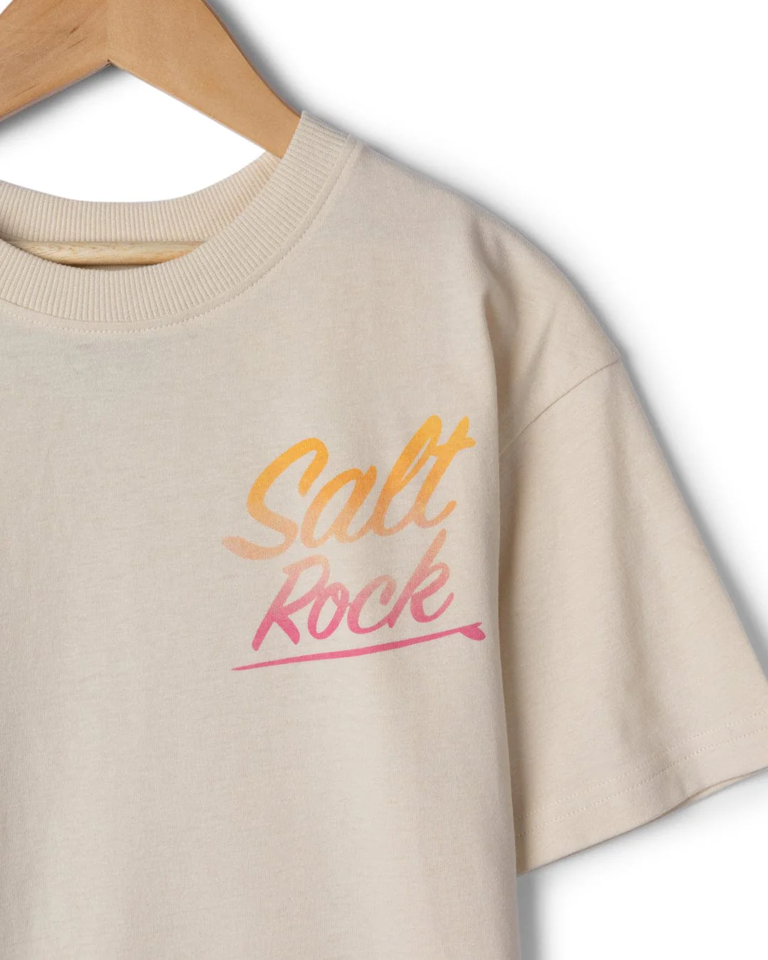Creep Club Gradient - Kids Oversized Short Sleeve T-Shirt - Cream - Image 4