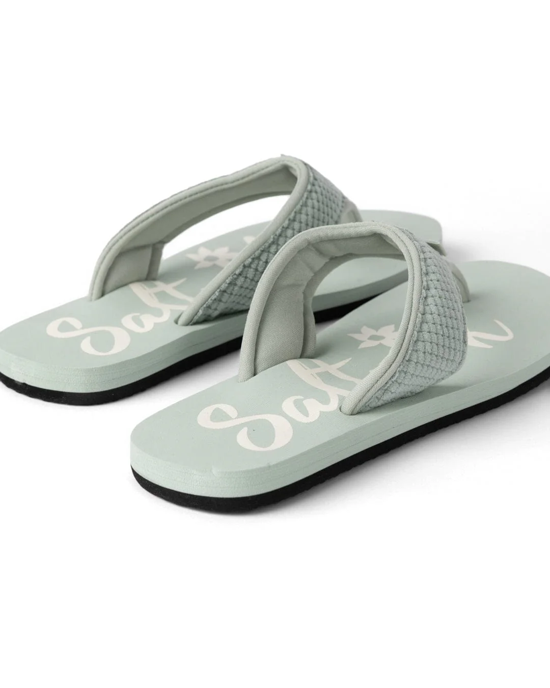 Cube - Womens Waffle Cord Flip Flops - Light Green - Image 3