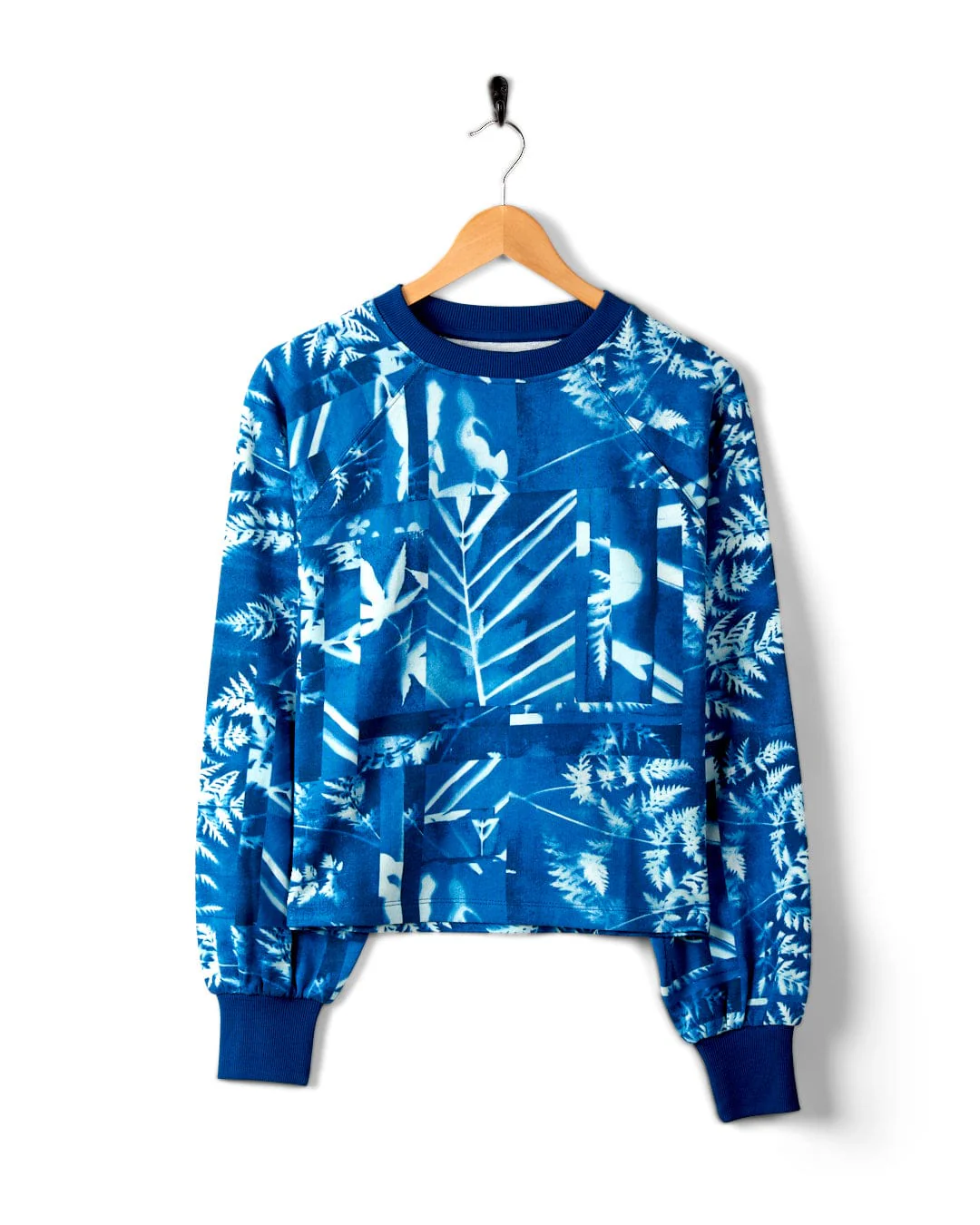 Cyanotype - Womens Recycled Boxy Sweat - Blue - Image 2