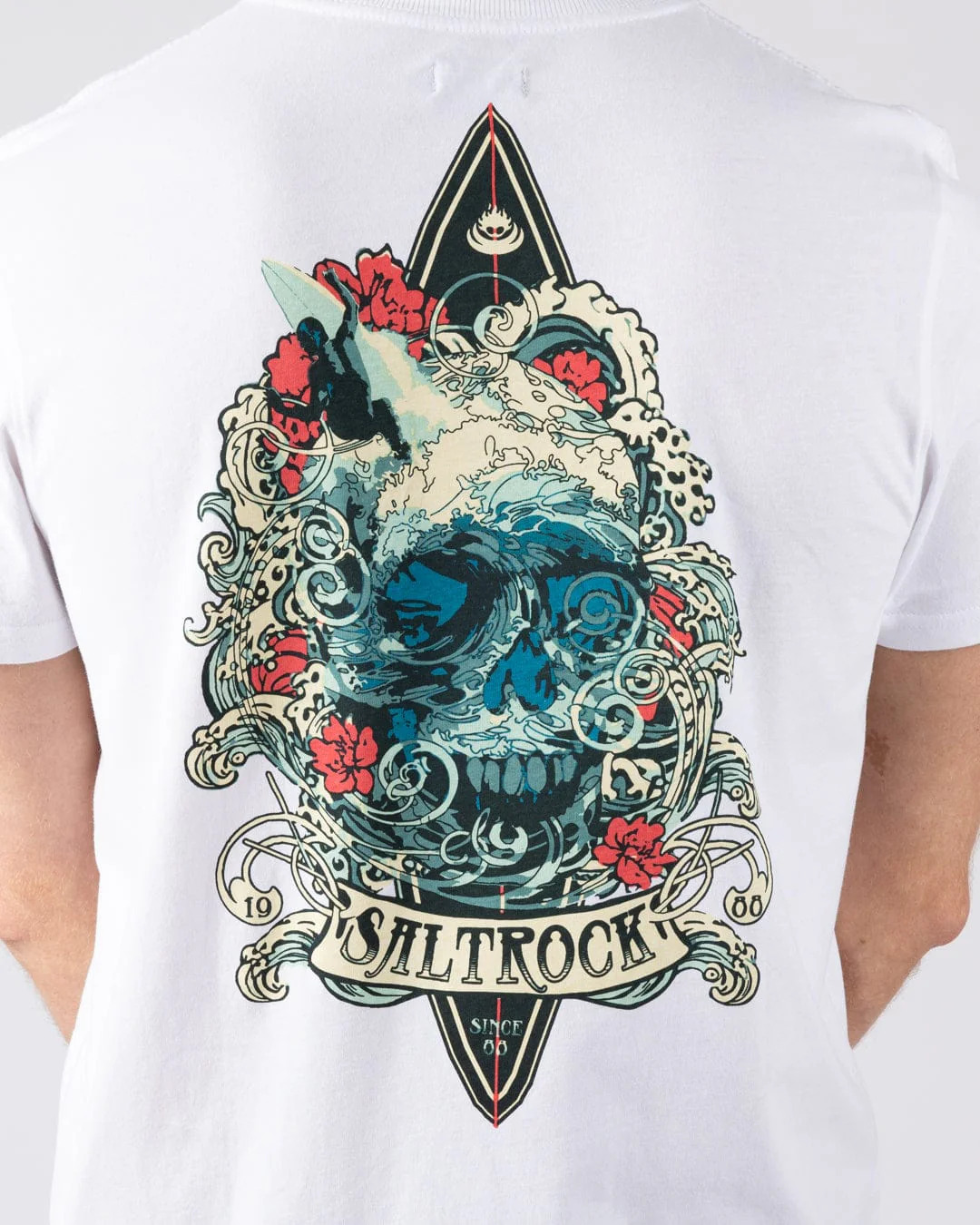 Dark Water Colour - Mens Short Sleeve T-shirt - White - Image 3