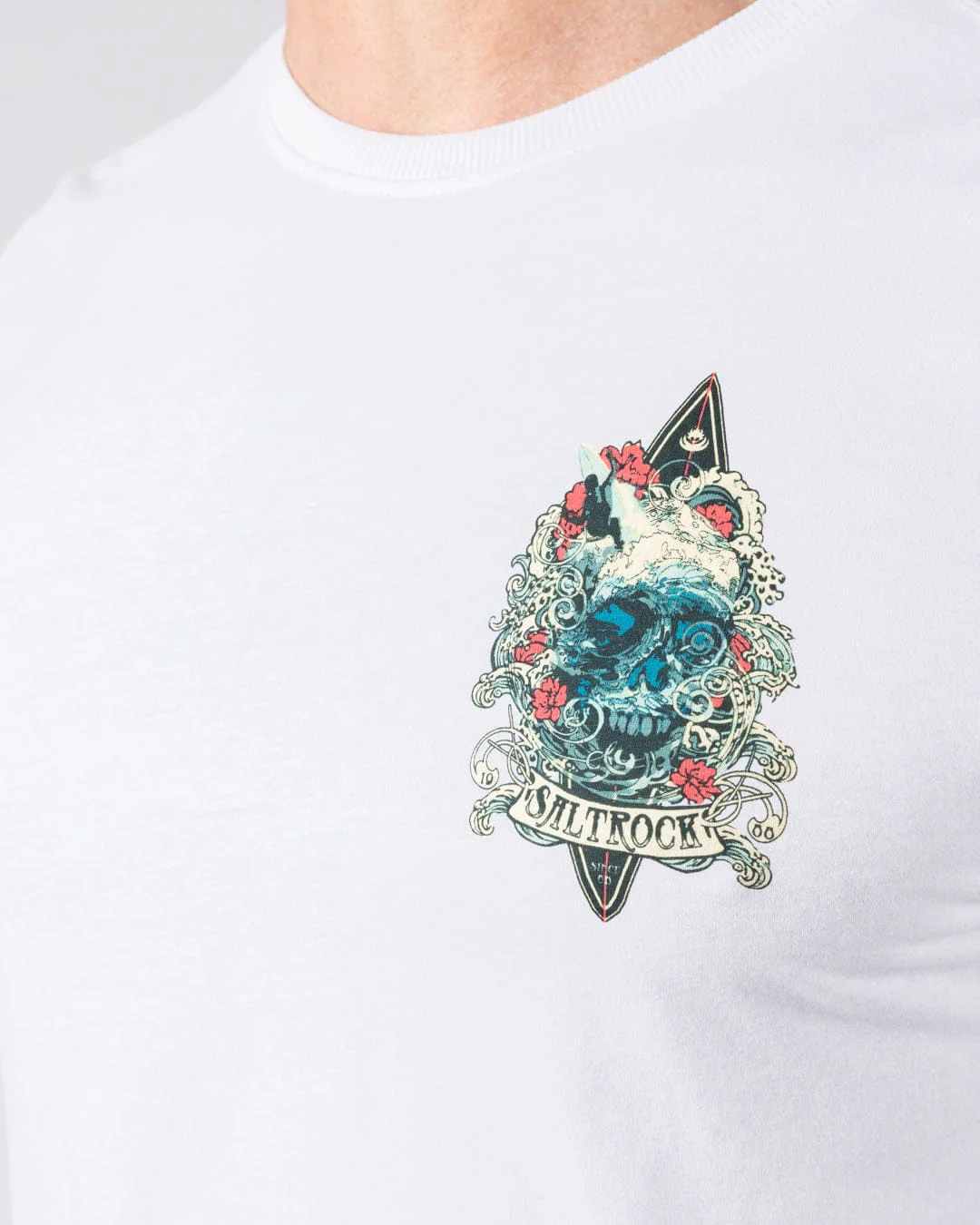 Dark Water Colour - Mens Short Sleeve T-shirt - White - Image 4