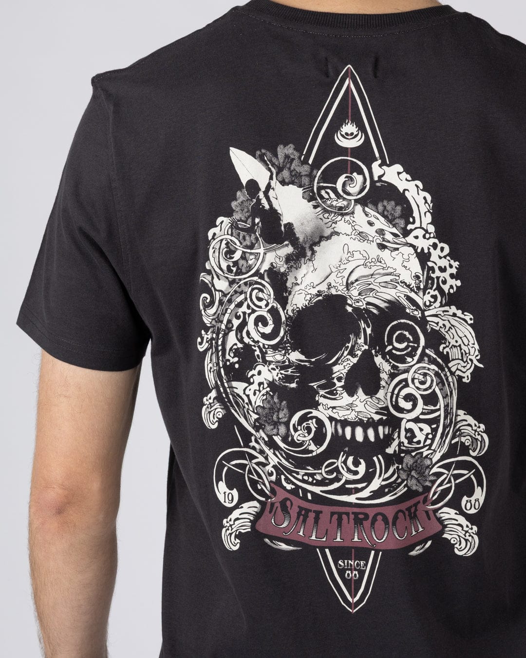 Dark Water  - Mens Short Sleeve T-Shirt - Dark Grey - Image 2