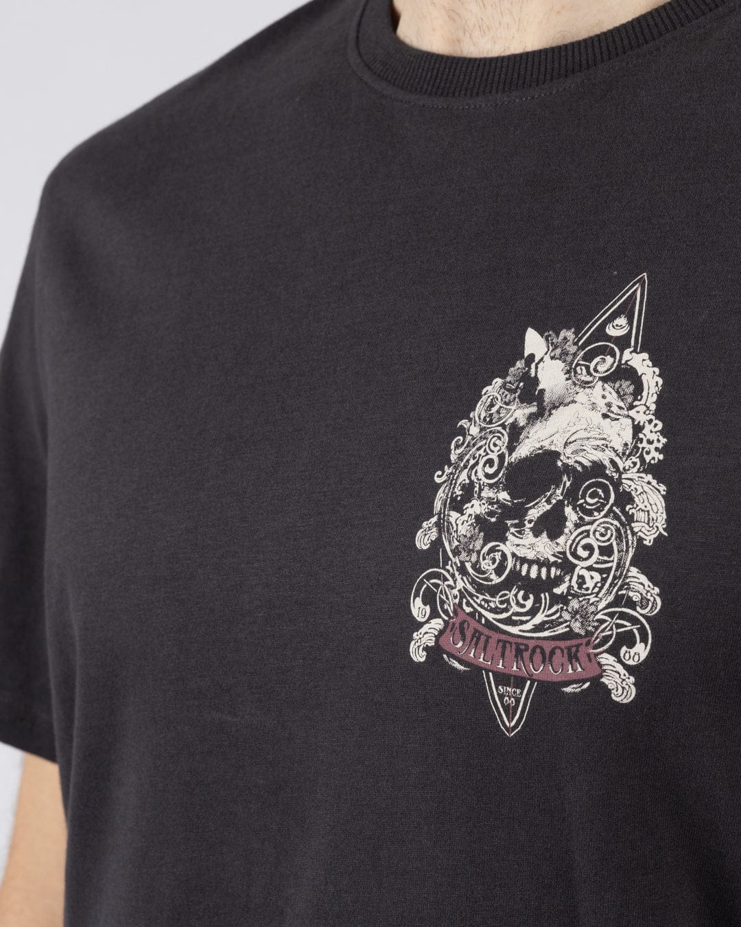 Dark Water  - Mens Short Sleeve T-Shirt - Dark Grey - Image 4