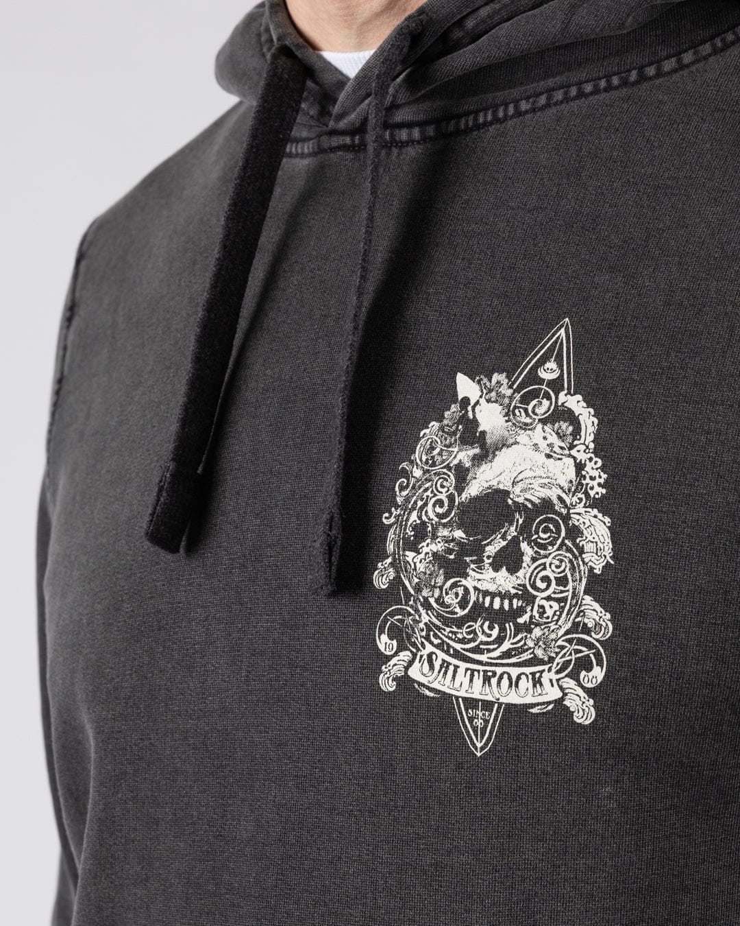 Dark Waters - Mens Pop Hoodie - Dark Grey - Image 3