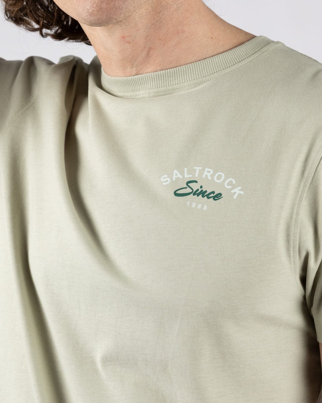 Deep Sea Flame Cornwall - Mens Short Sleeve T-Shirt - Light Green - Image 4