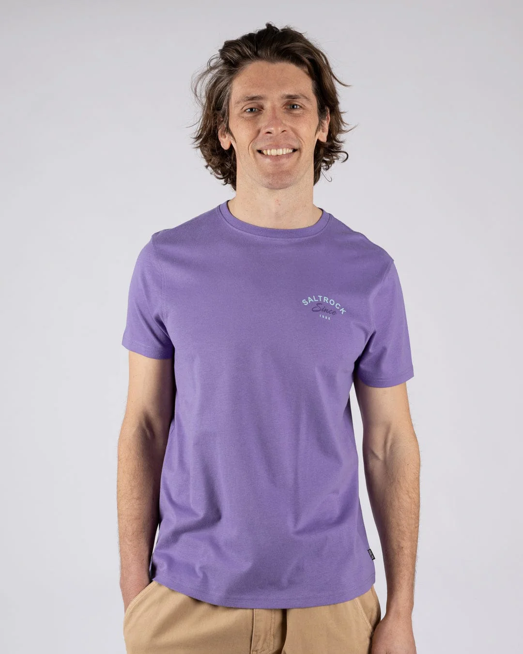 Deep Sea Flame Cornwall - Mens Short Sleeve T-shirt - Purple - Image 2