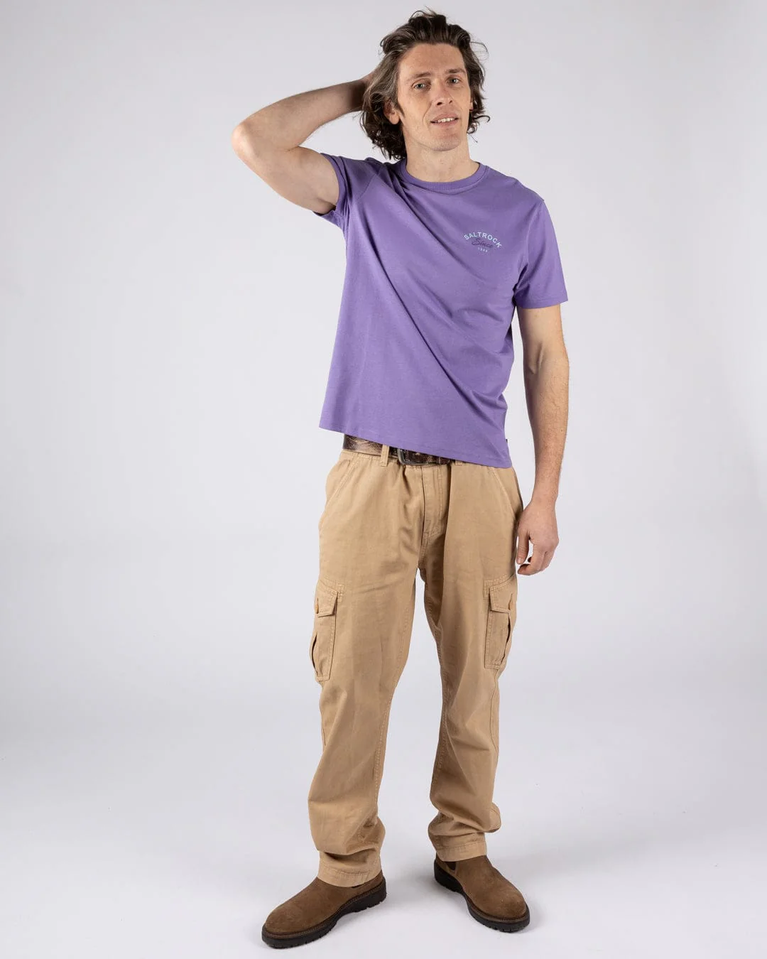 Deep Sea Flame Cornwall - Mens Short Sleeve T-shirt - Purple - Image 5