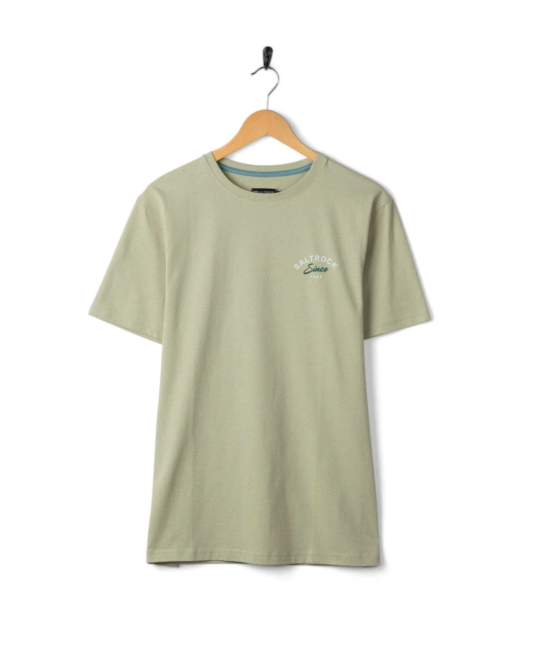 Deep Sea Flame Devon  - Mens Short Sleeve T-shirt - Light Green - Image 6