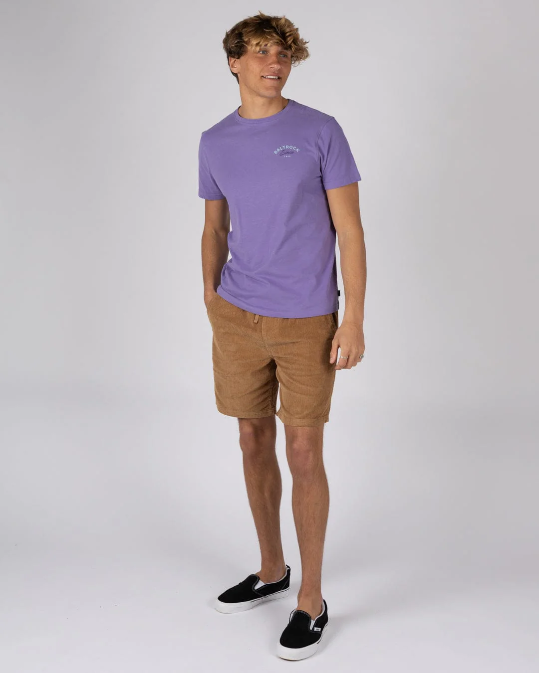 Deep Sea Flame Devon  - Mens Short Sleeve T-Shirt - Purple - Image 9