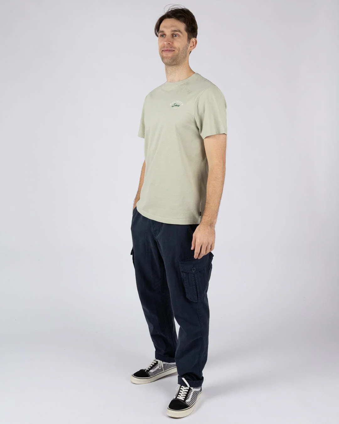 Deep Sea Flame Wales - Mens Short Sleeve - Light Green - Image 4