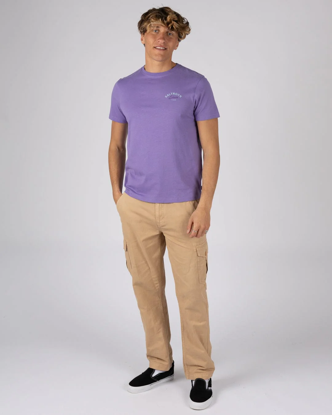 Deep Sea Flame Wales - Mens Short Sleeve T-shirt - Purple - Image 4