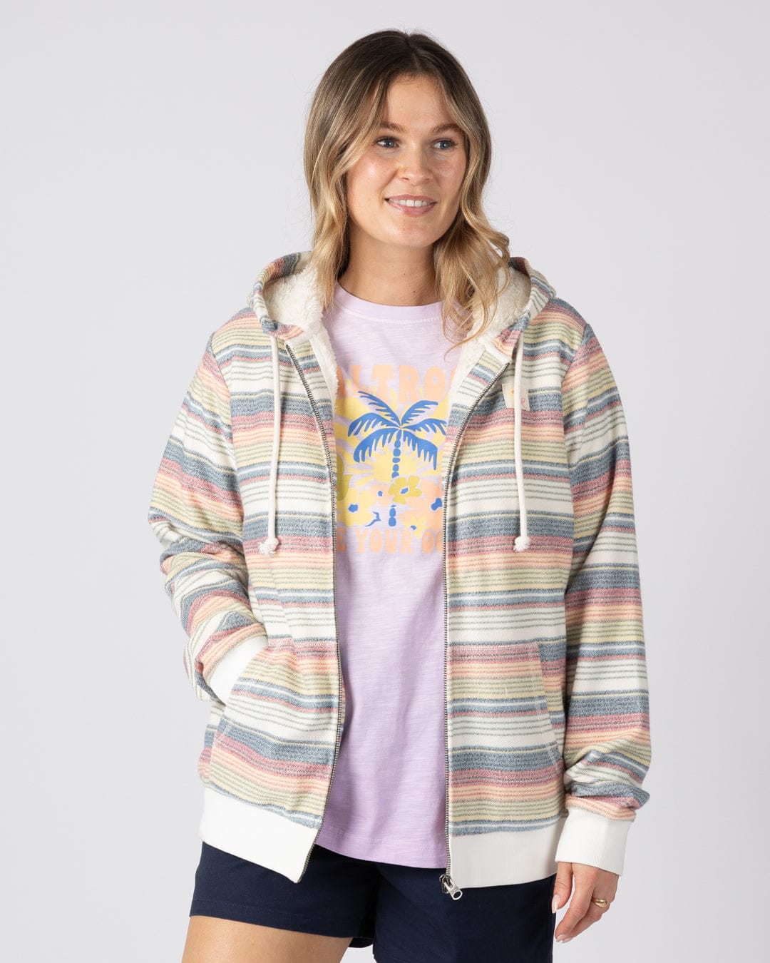 Delen  - Womens Lined Hoodie - Multi - Image 2