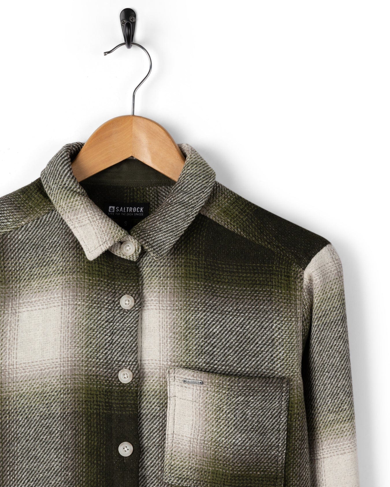 Delta - Womens Checked Shirt - Green/White - Image 12
