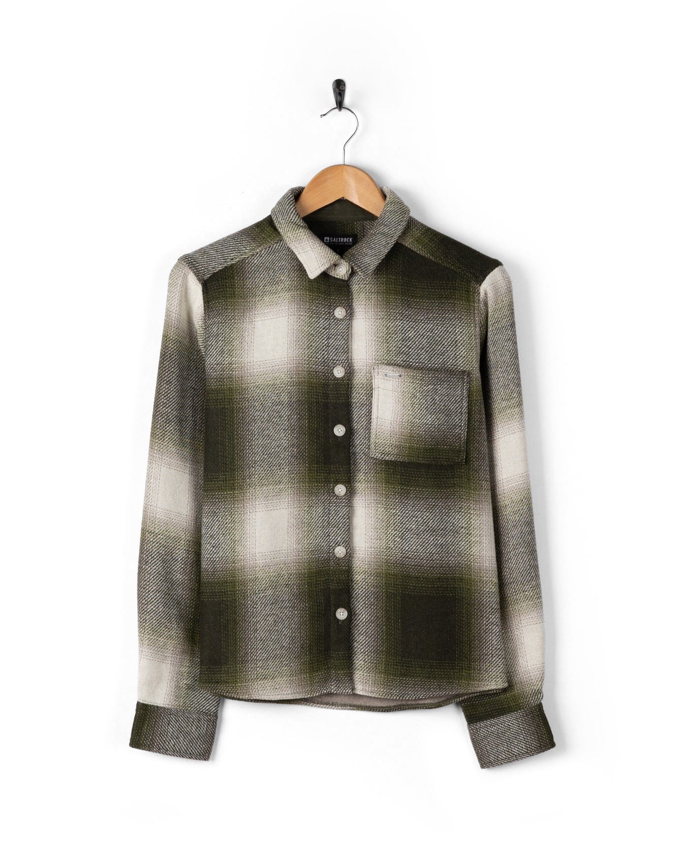 Delta - Womens Checked Shirt - Green/White - Image 4