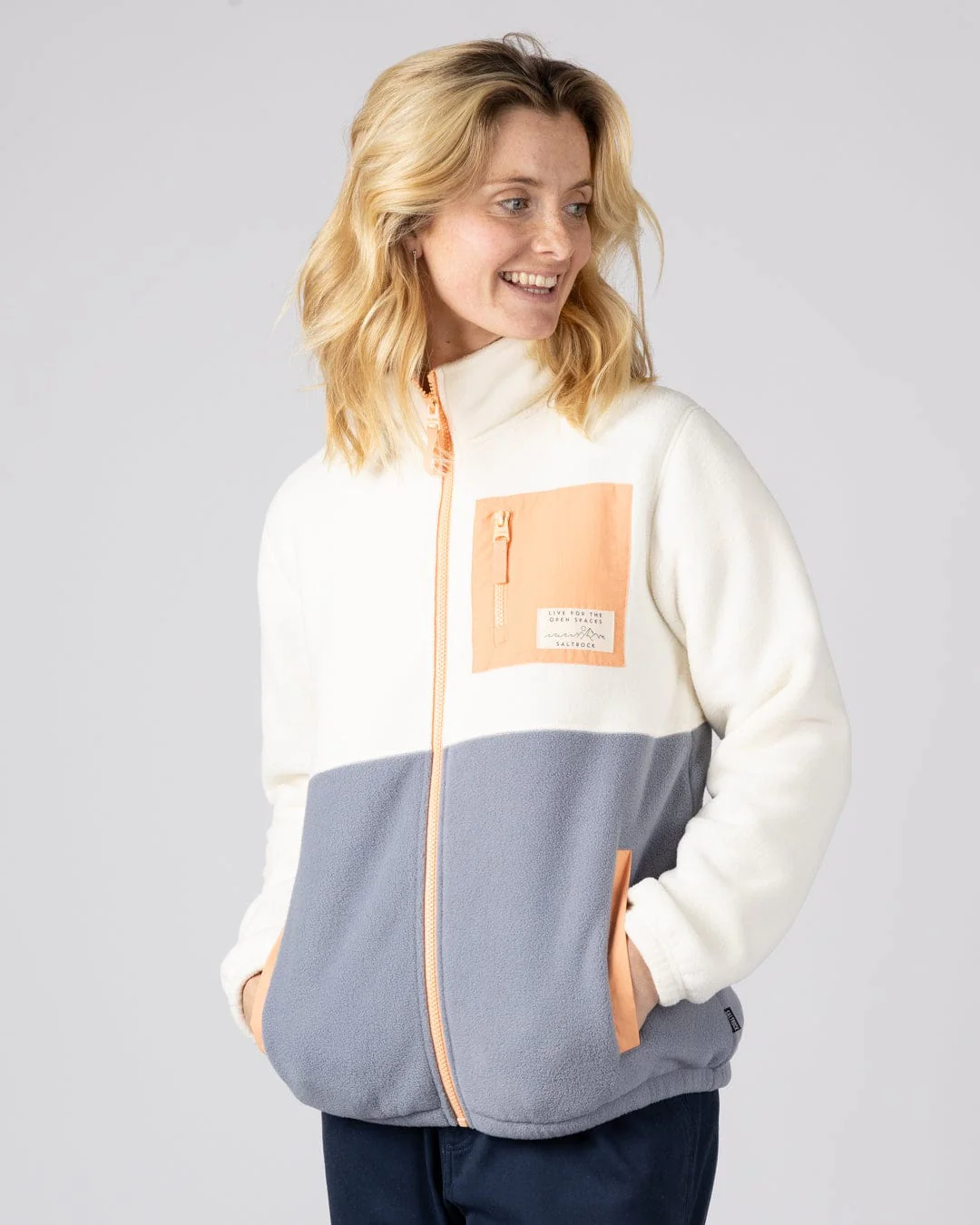Denya - Womens Zip Fleece - Cream - Image 3