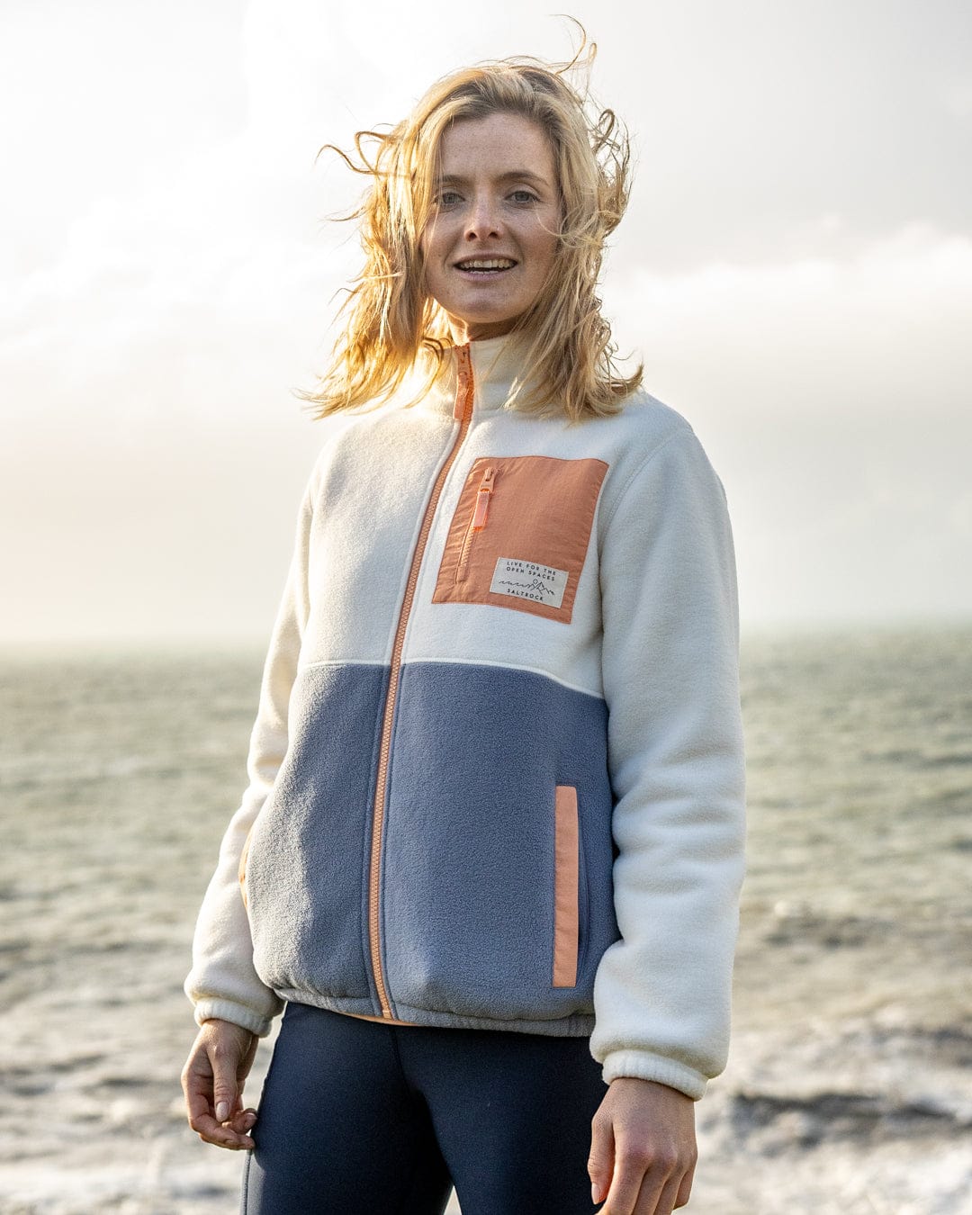 Denya - Womens Zip Fleece - Cream - Image 4