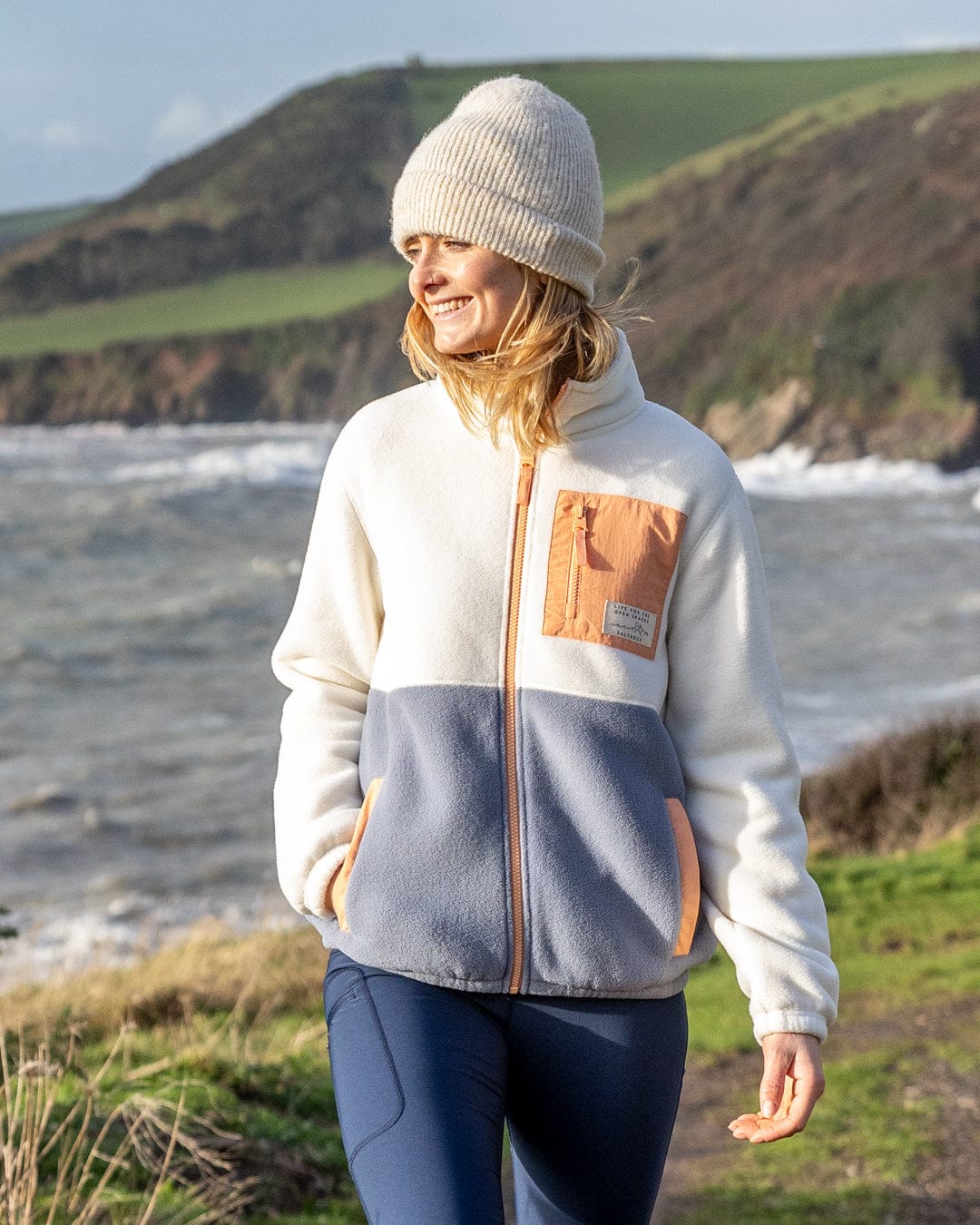 Denya - Womens Zip Fleece - Cream - Image 5