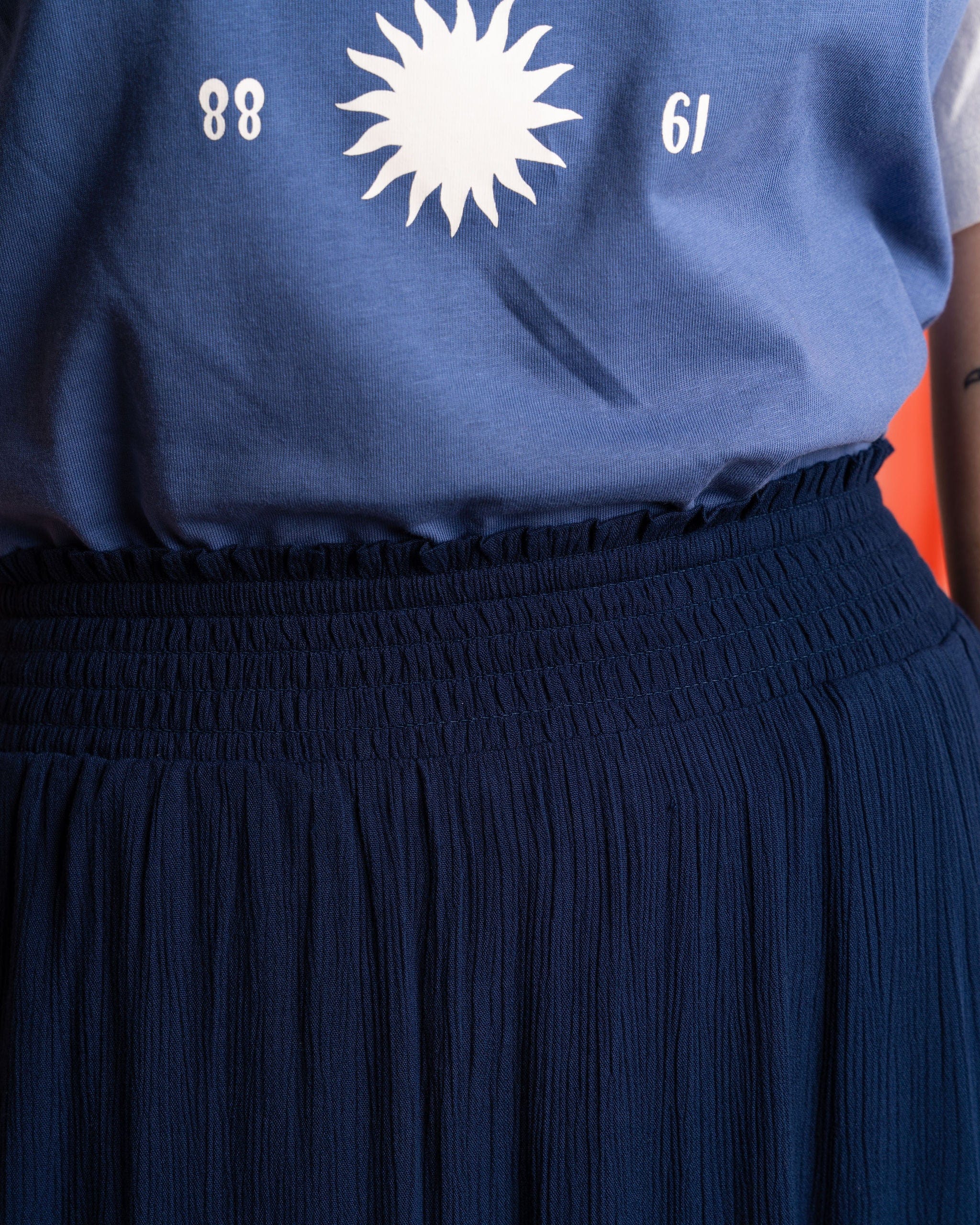Deya - Womens Midi Crinkle Skirt - Blue - Image 7