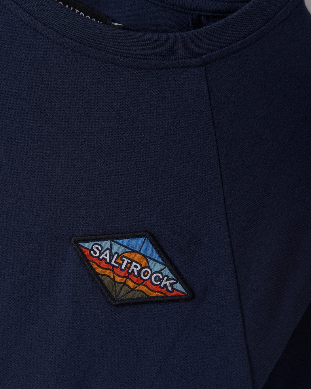 Dimensions Badge - Mens Long Sleeve T-Shirt - Blue - Image 2