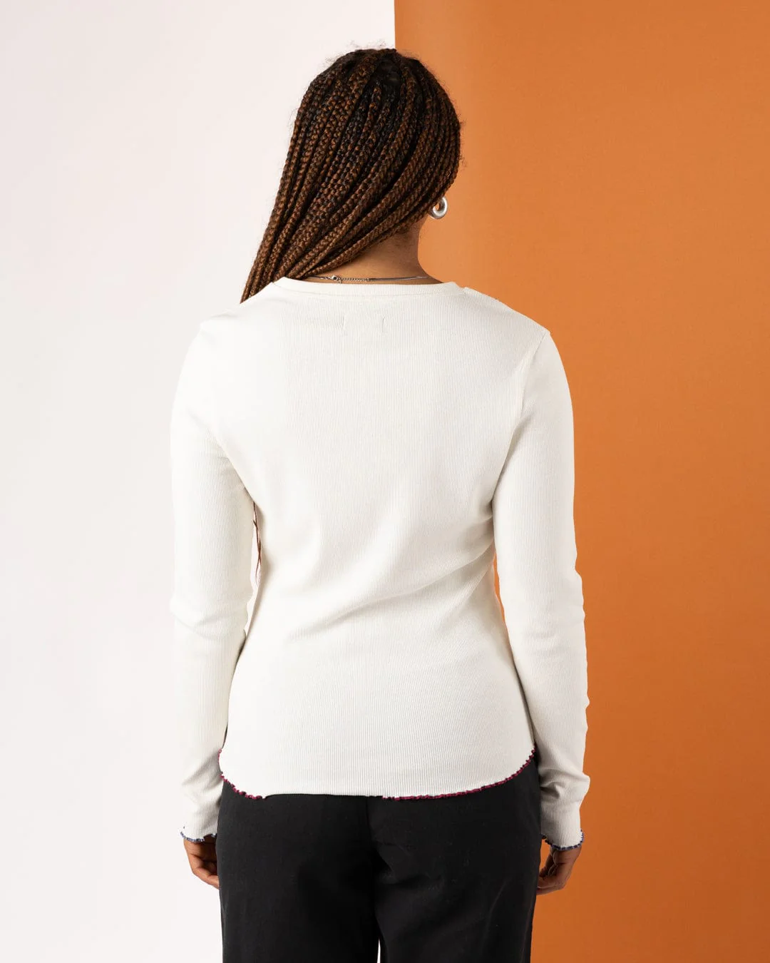 Dixie - Womens Long Sleeve T-Shirt - Cream - Image 4