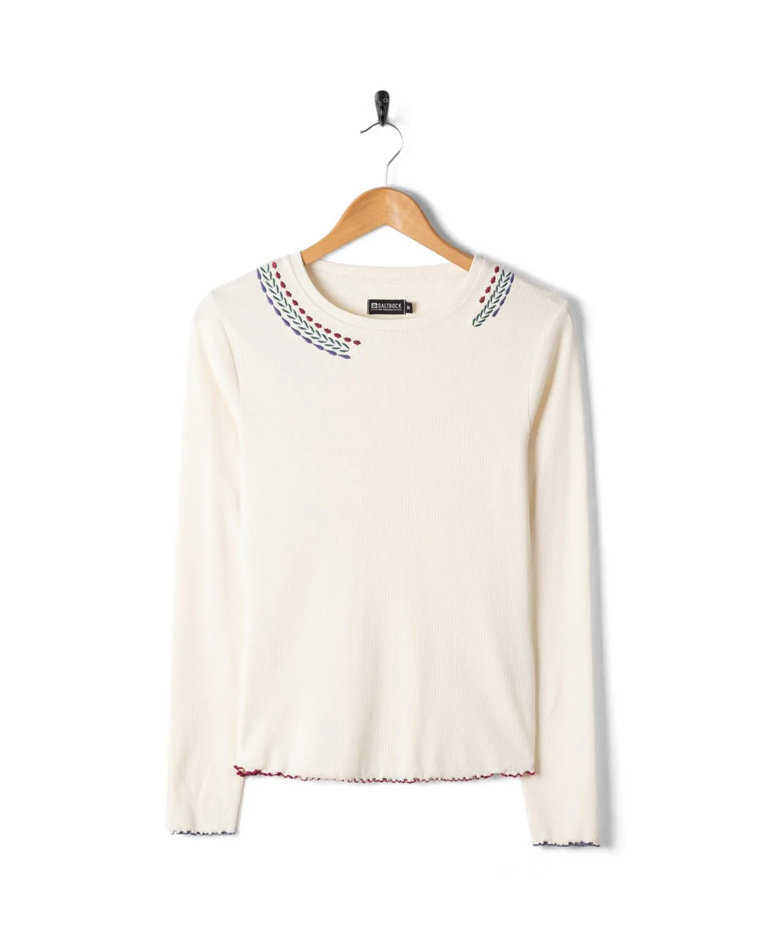 Dixie - Womens Long Sleeve T-Shirt - Cream - Image 6