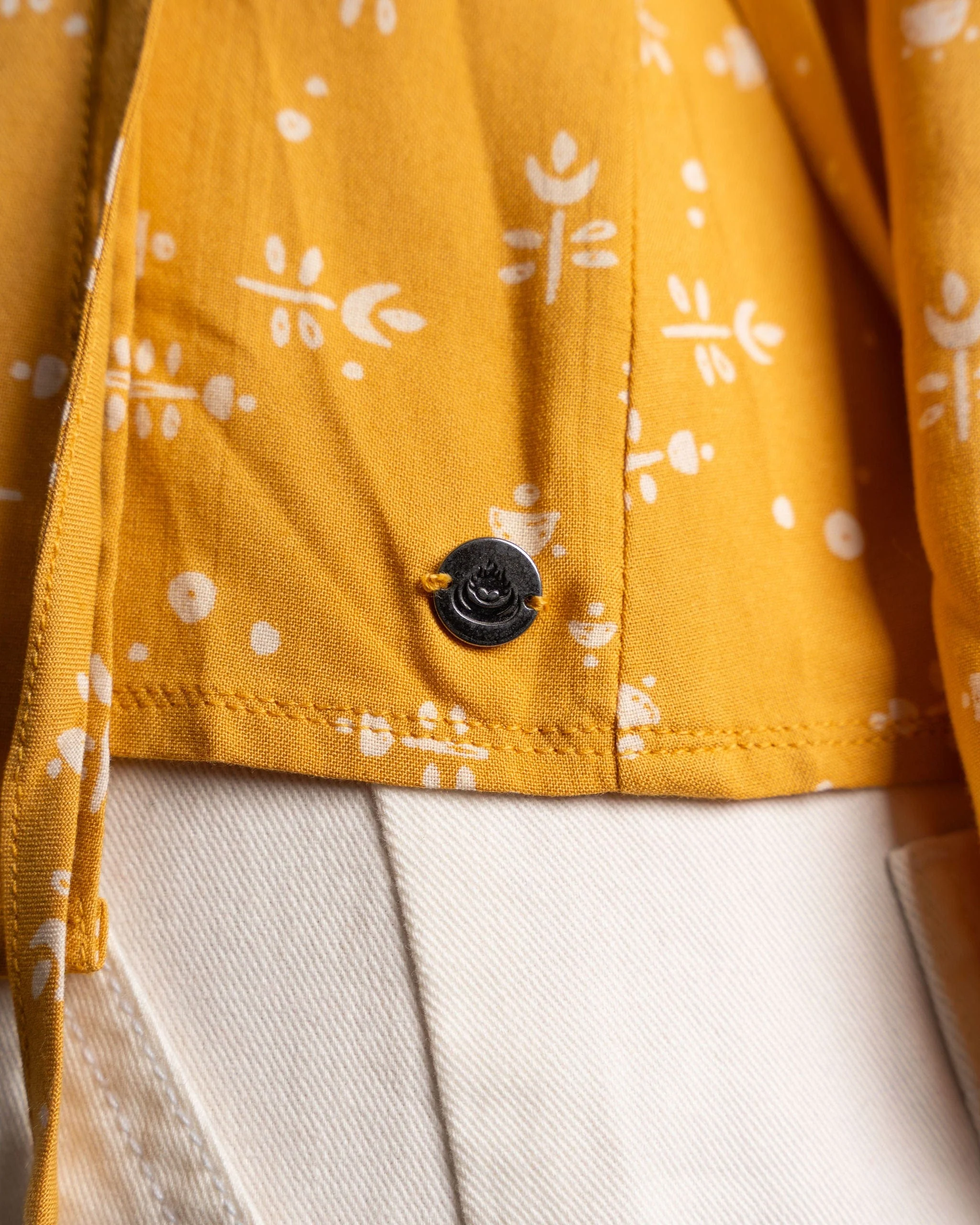Drew - Womens Ditsy Floral Wrap Blouse - Yellow - Image 6